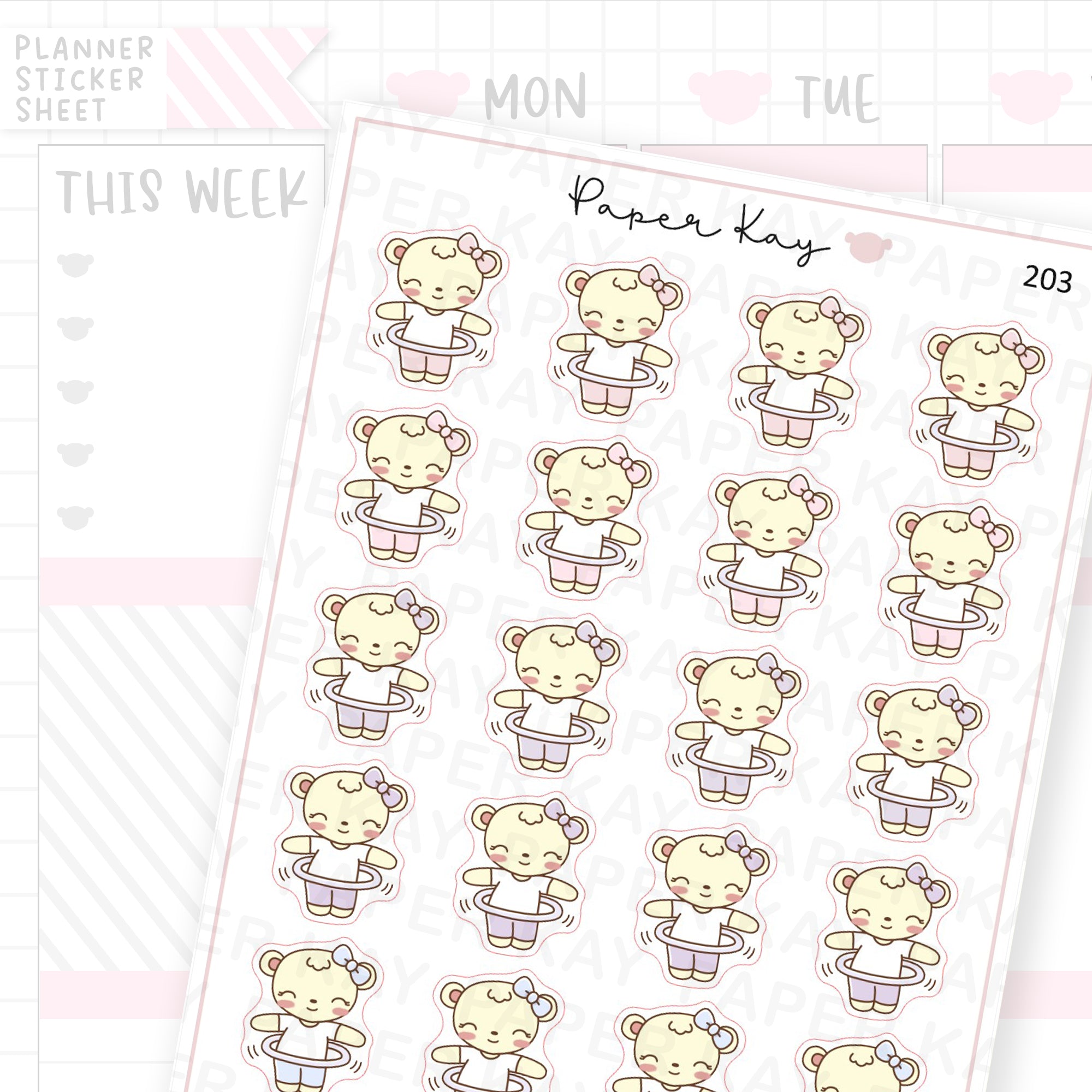 Hula Hooping Sticker Sheet