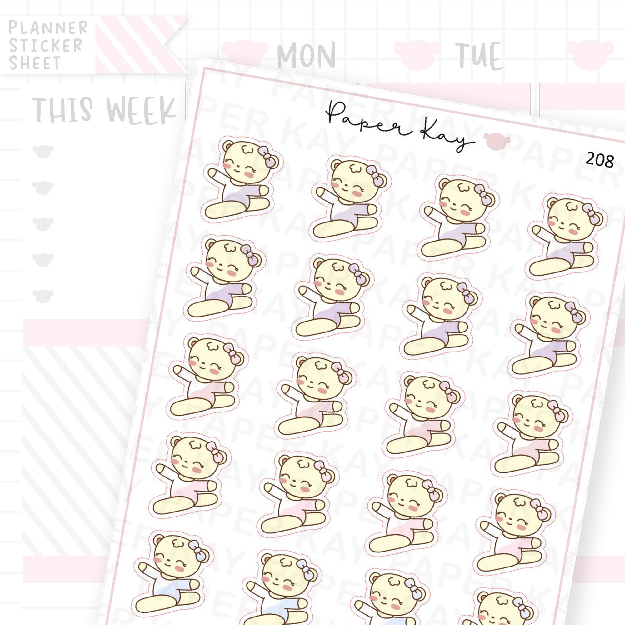 Gymnastics/Acrobatics Sticker Sheet