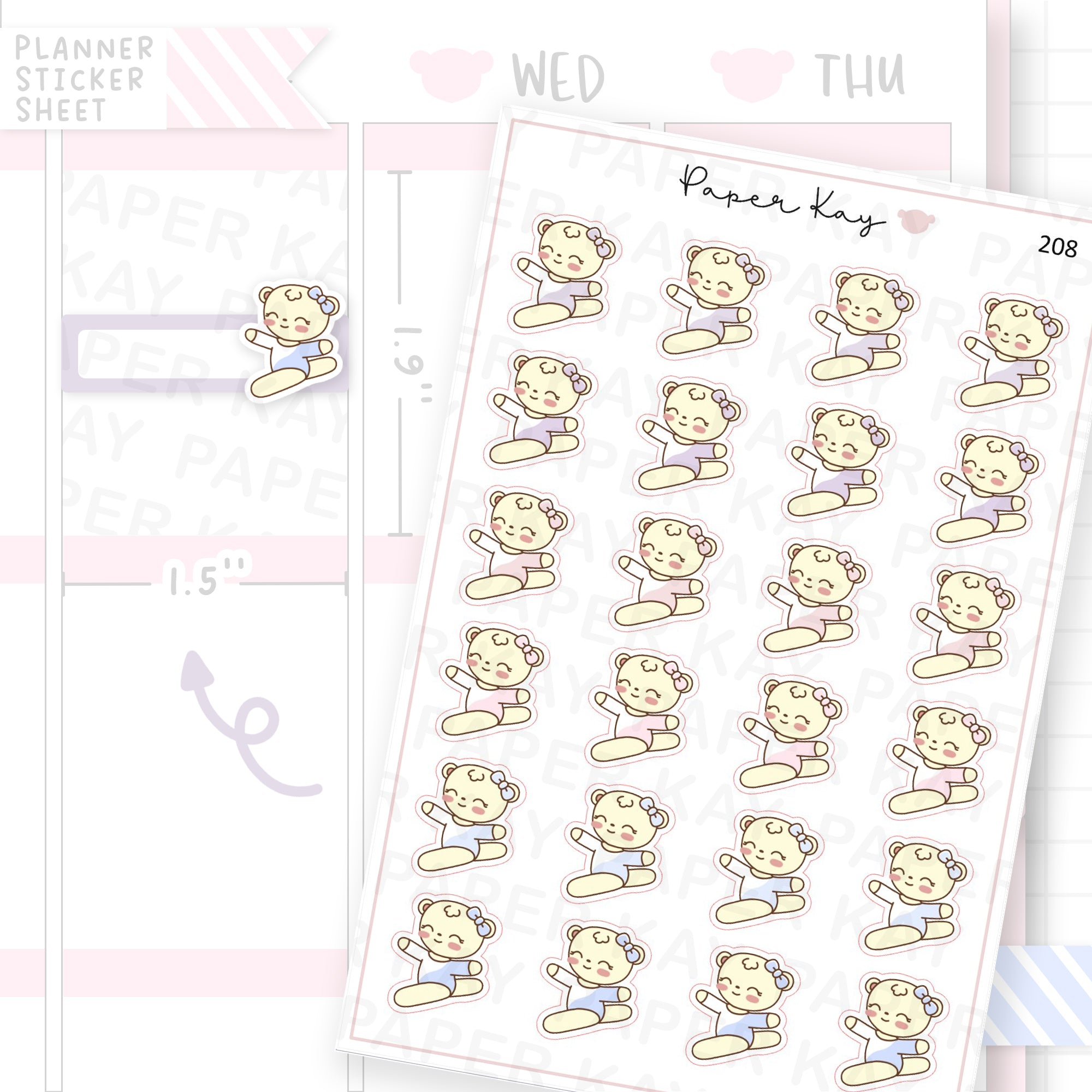 Gymnastics/Acrobatics Sticker Sheet