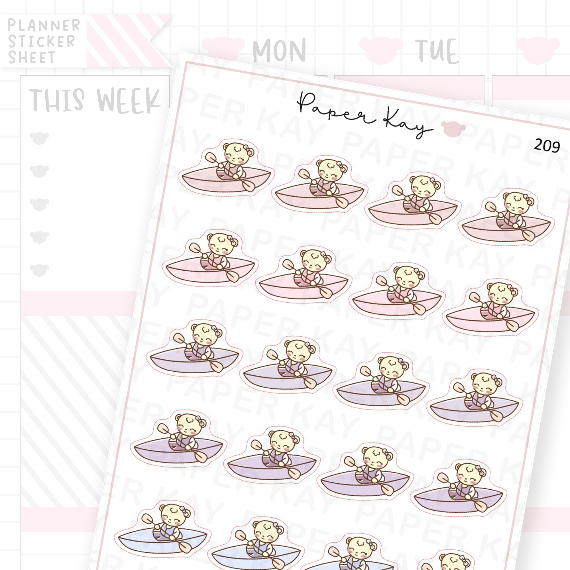 Kayaking Sticker Sheet