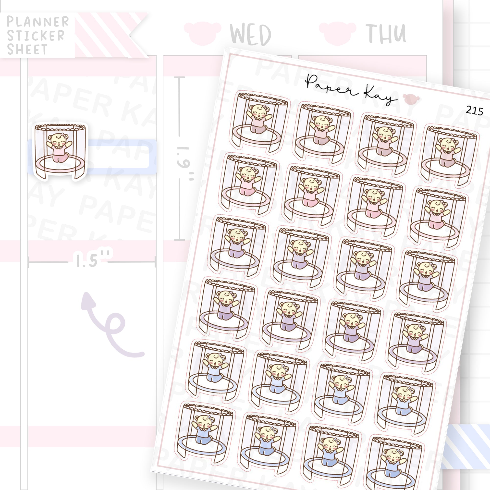 Trampoline Sticker Sheet