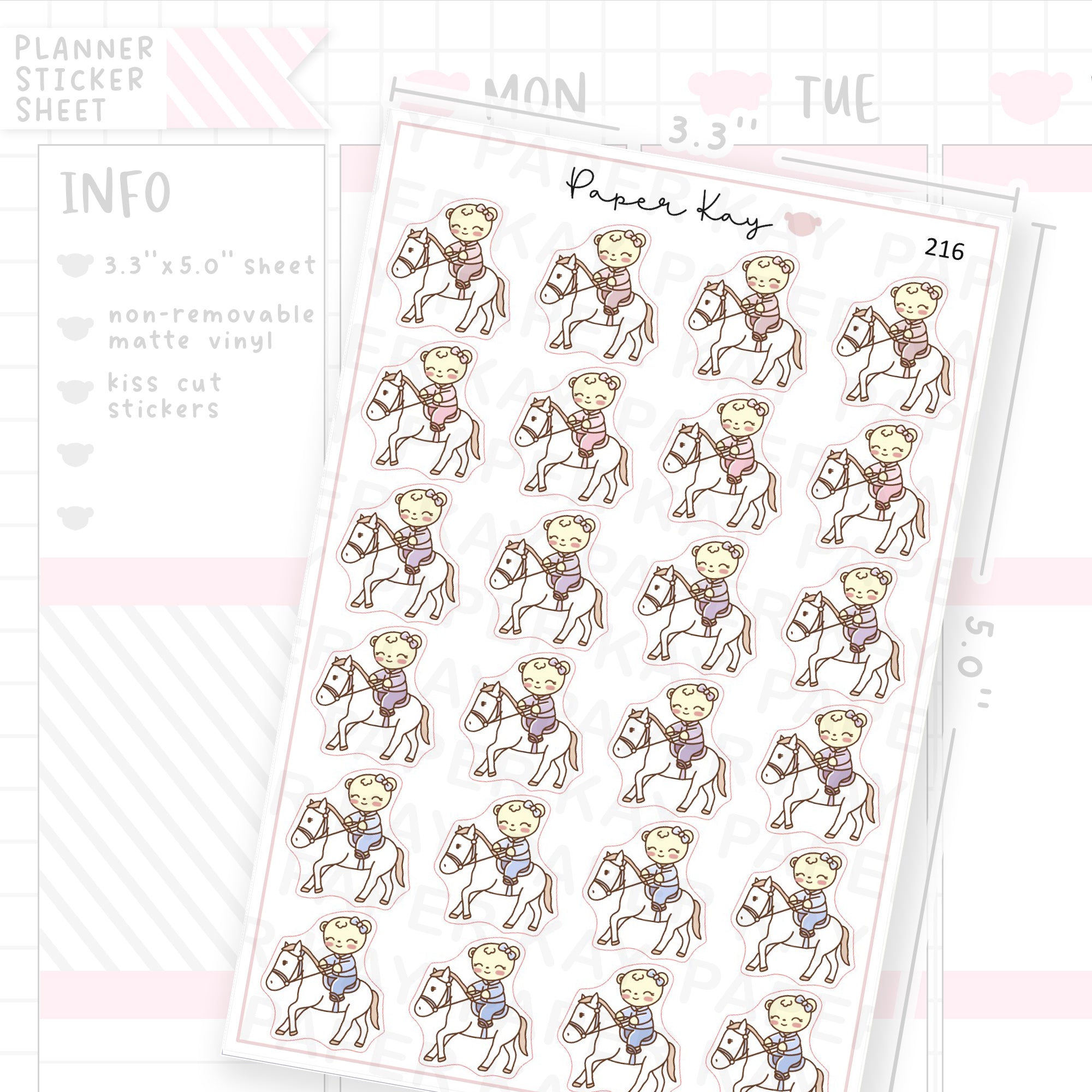 Horse Riding Sticker Sheet