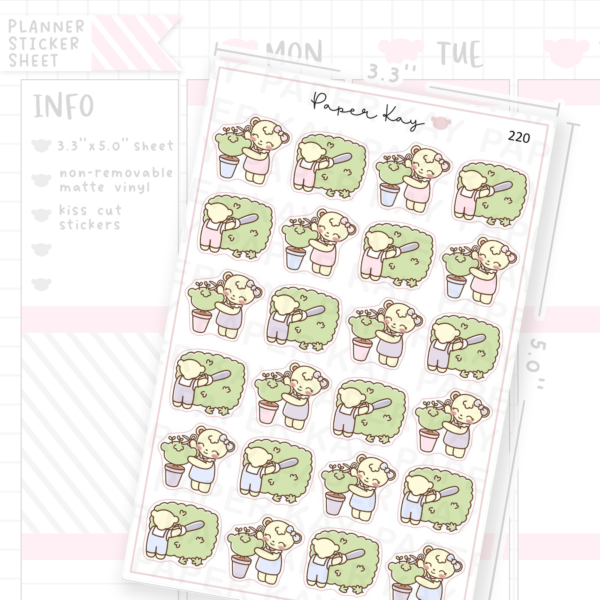 Trim Hedges/Bushes Sticker Sheet