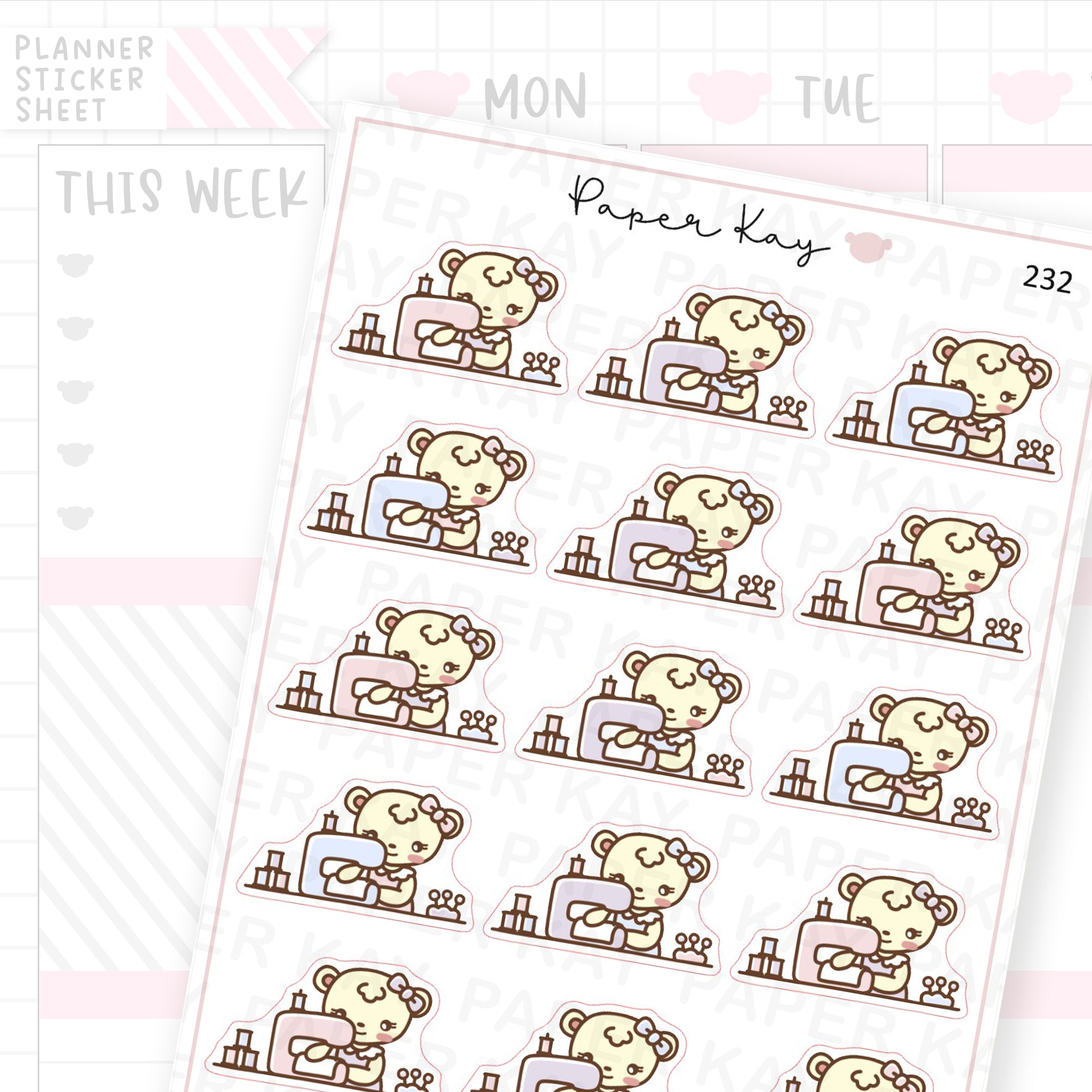 Sewing Sticker Sheet