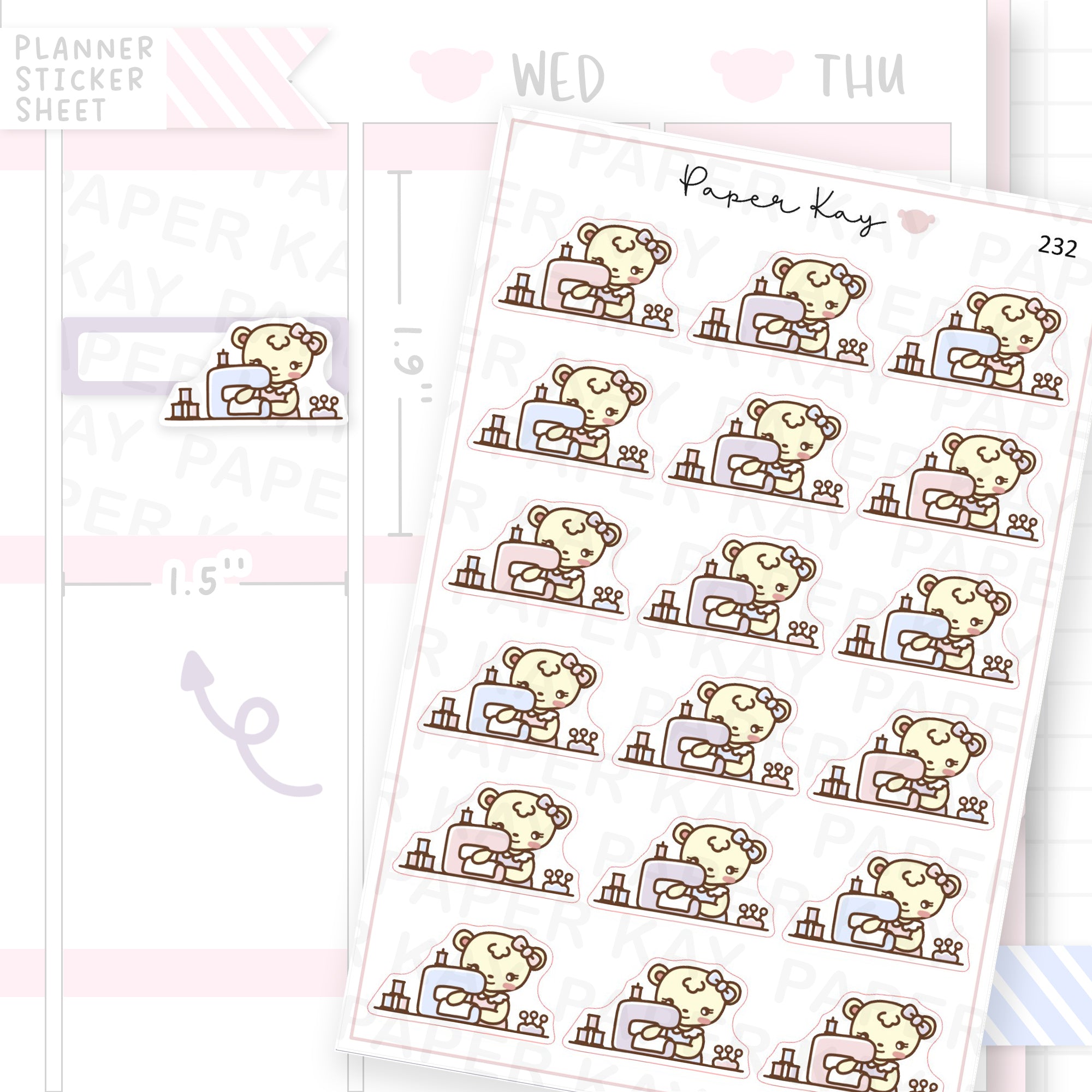 Sewing Sticker Sheet