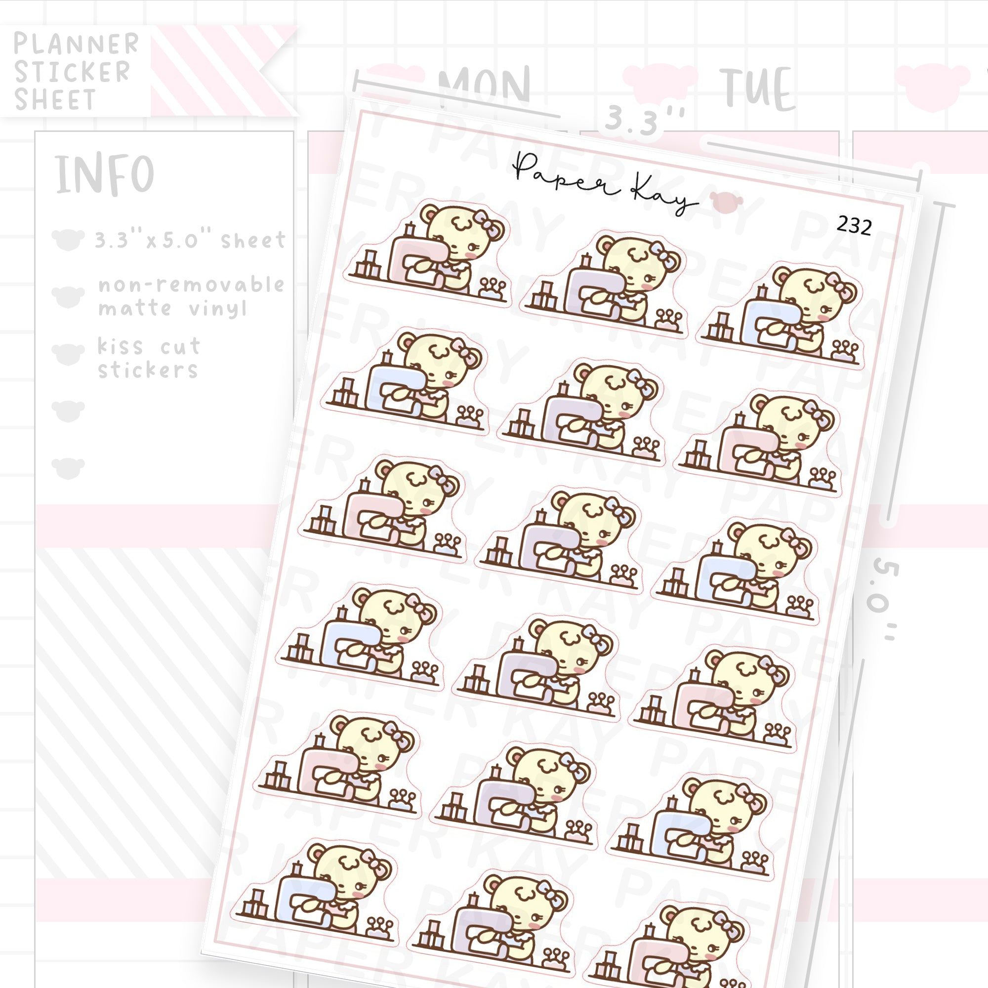 Sewing Sticker Sheet