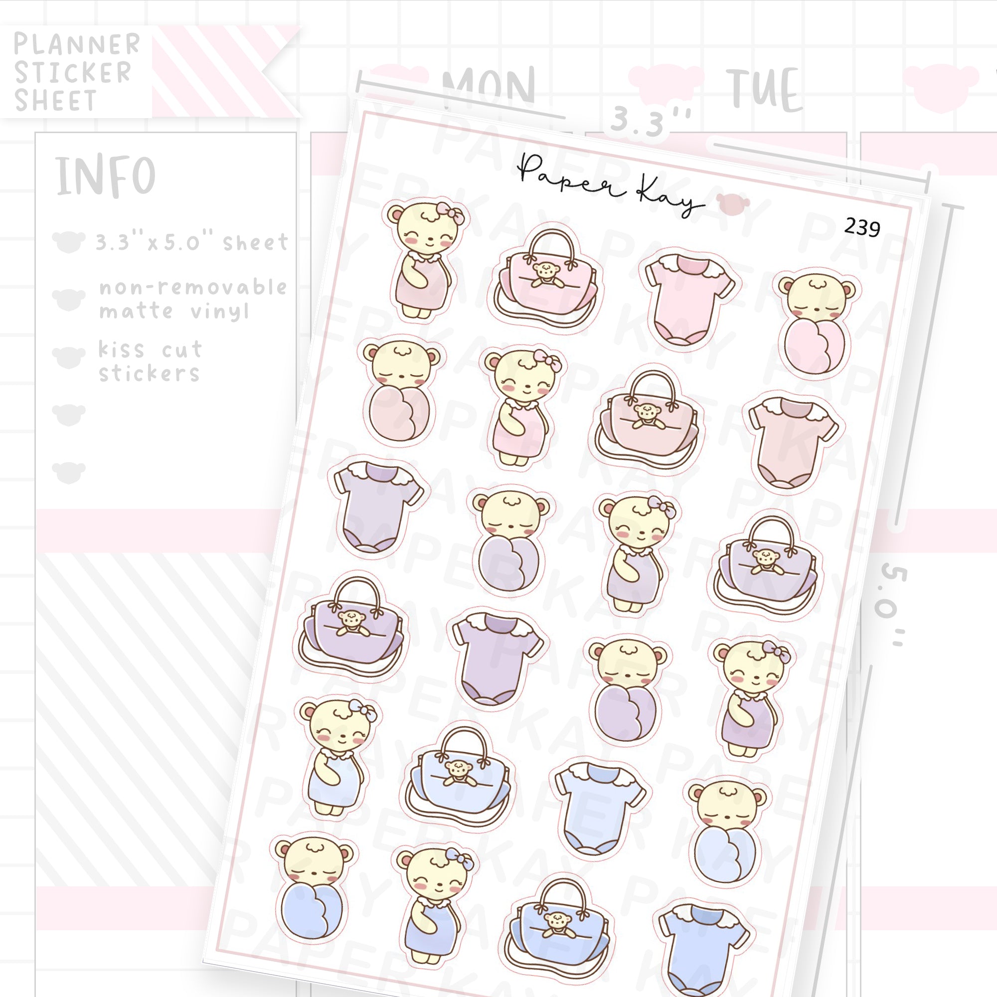 Pregnant Mother and Baby Sticker Sheet