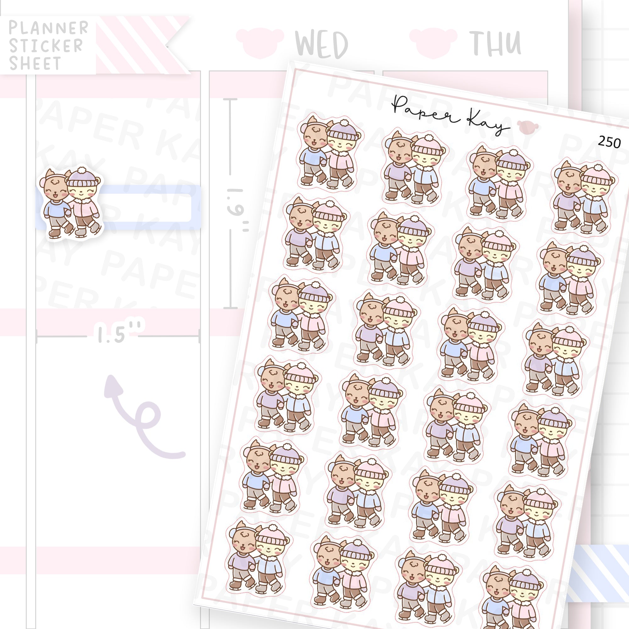 Ice Skating Sticker Sheet