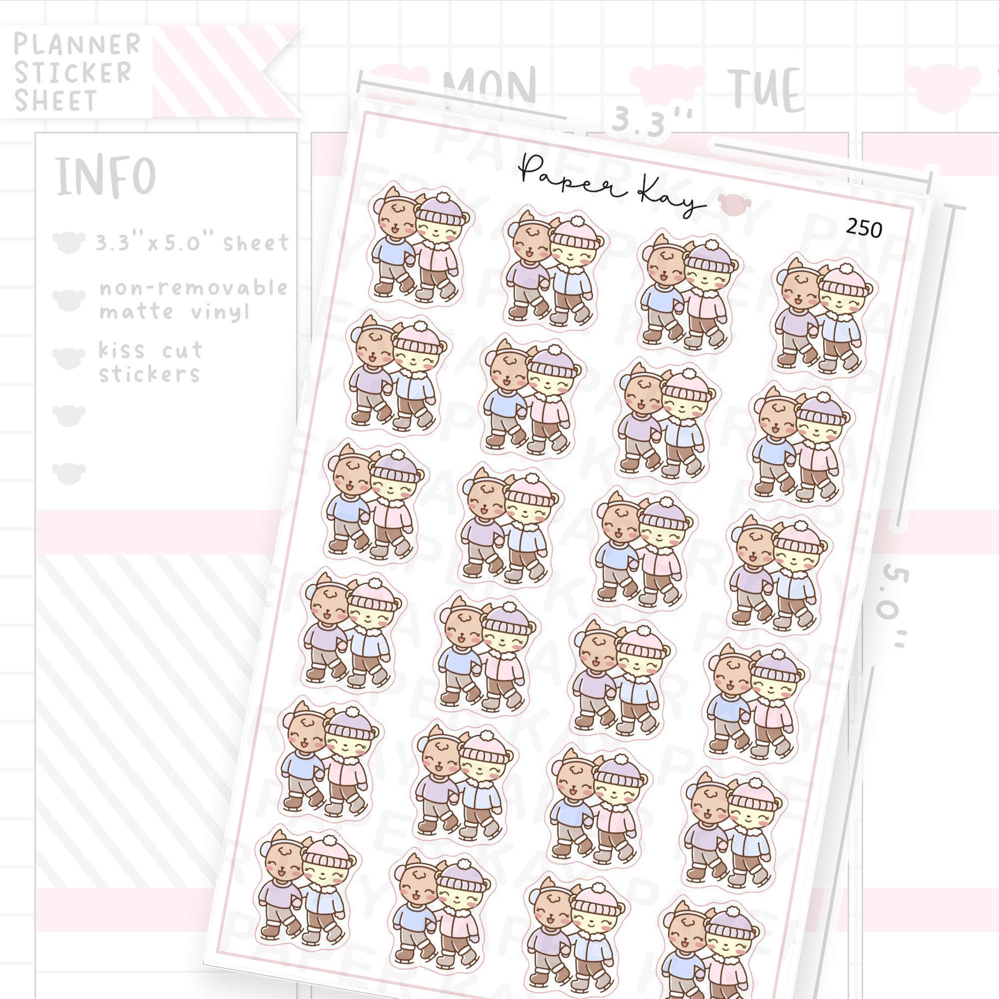 Ice Skating Sticker Sheet