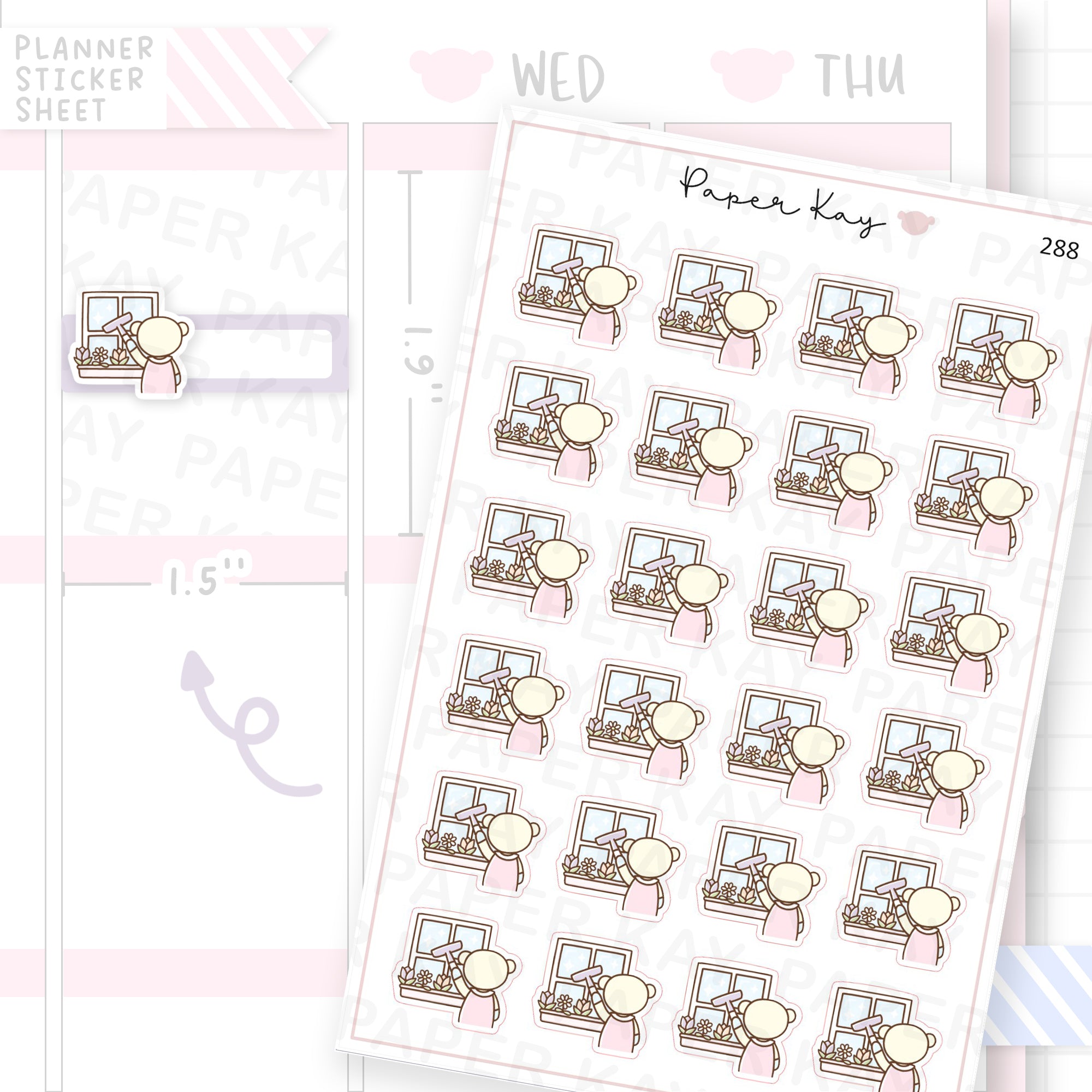 Window Cleaning Sticker Sheet