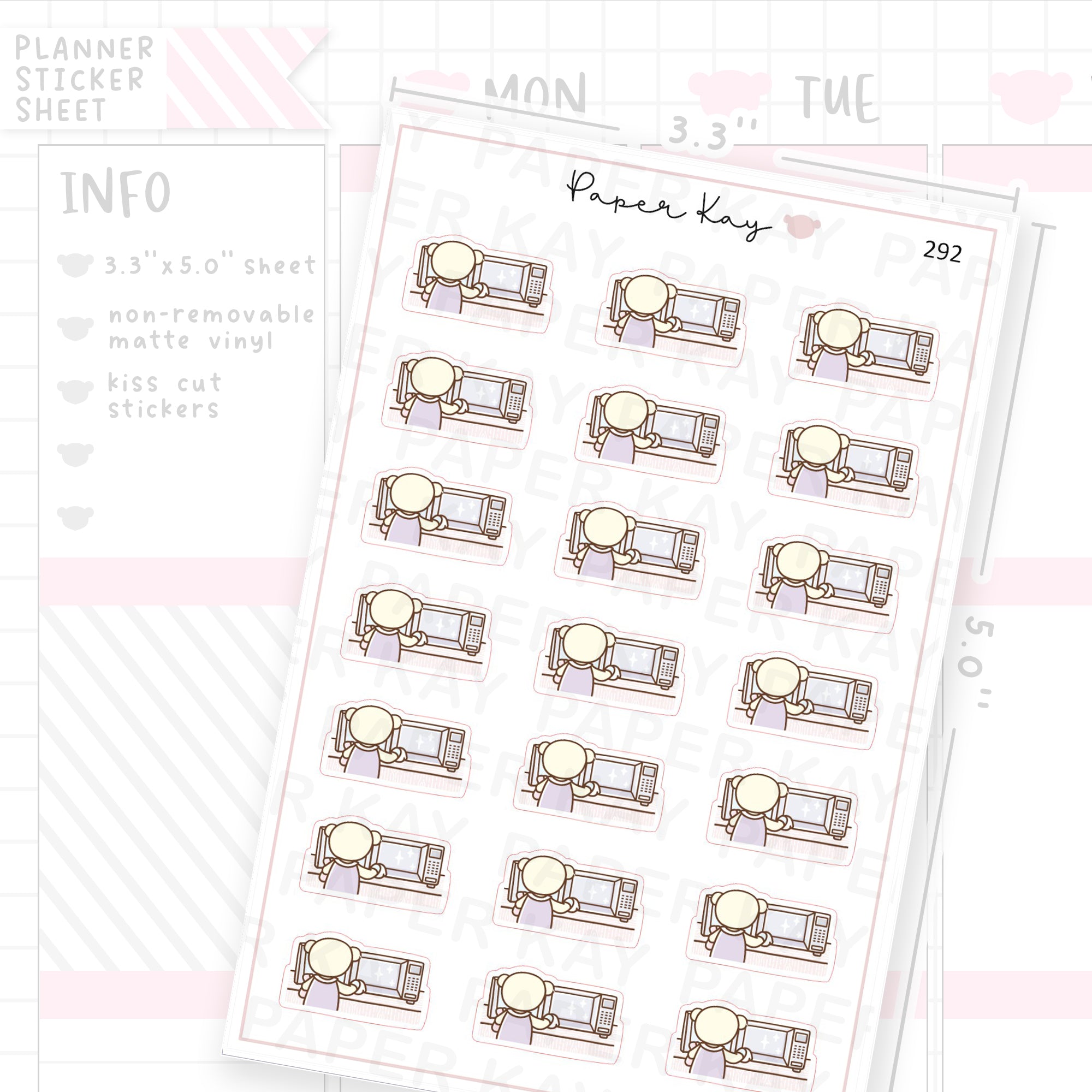 Clean Microwave Sticker Sheet