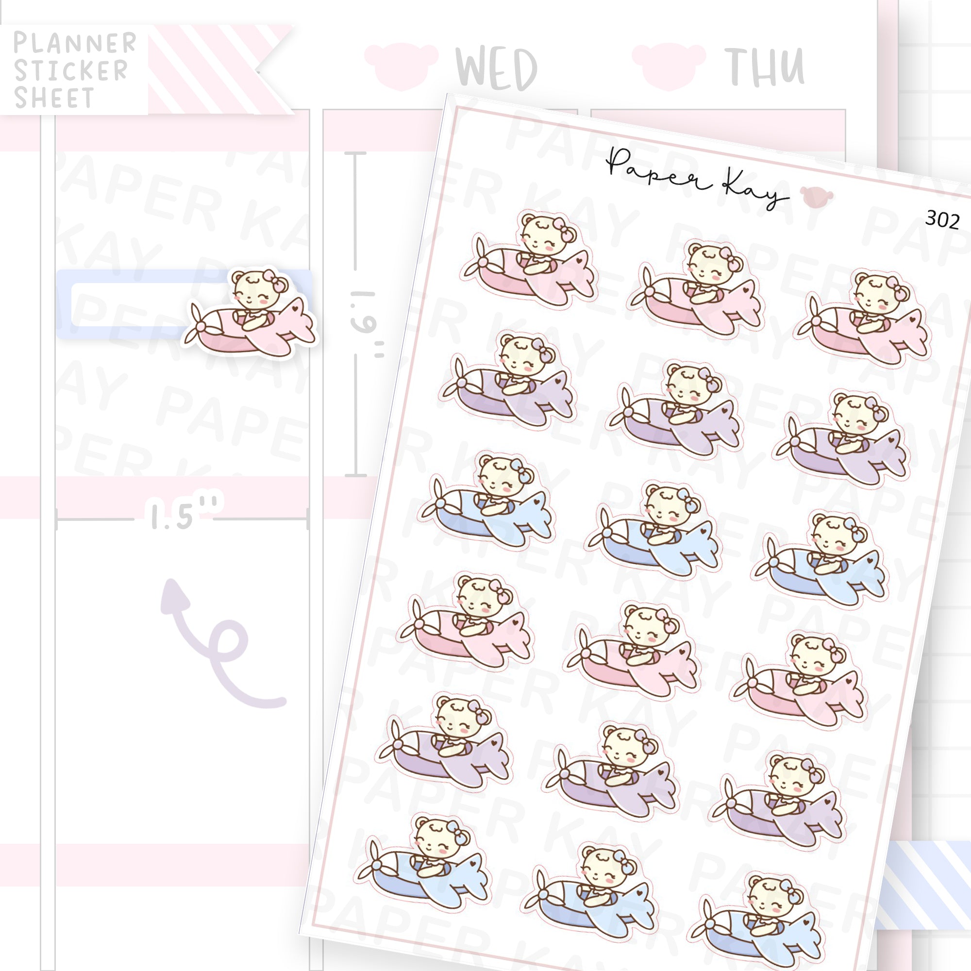 Aeroplane Sticker Sheet