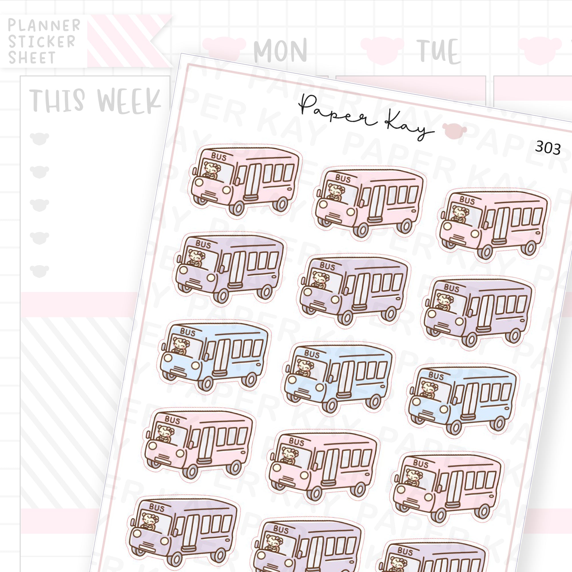 Bus Sticker Sheet