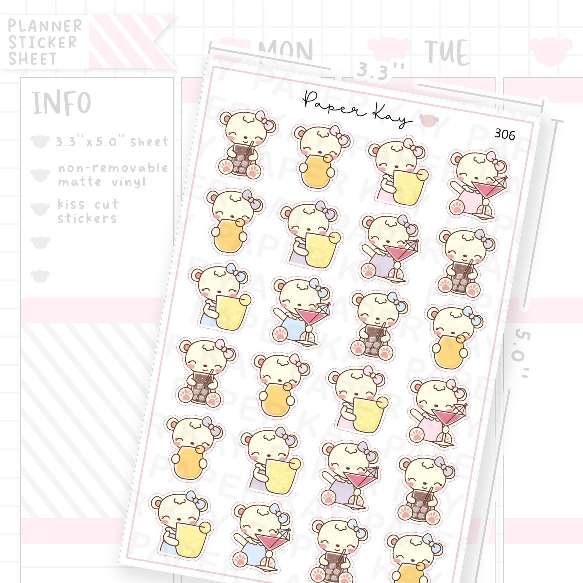 Summer Drinks Sticker Sheet