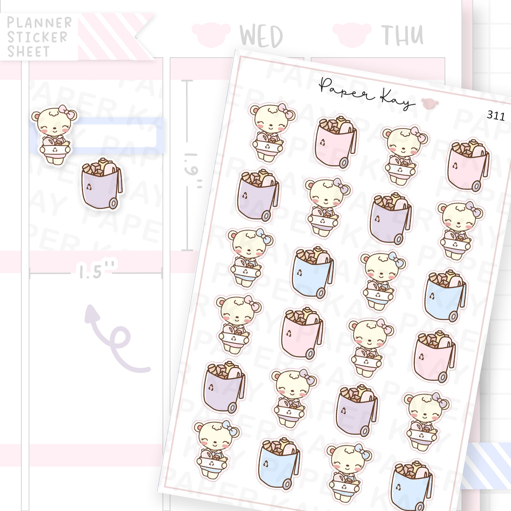 Recycle Bin Sticker Sheet