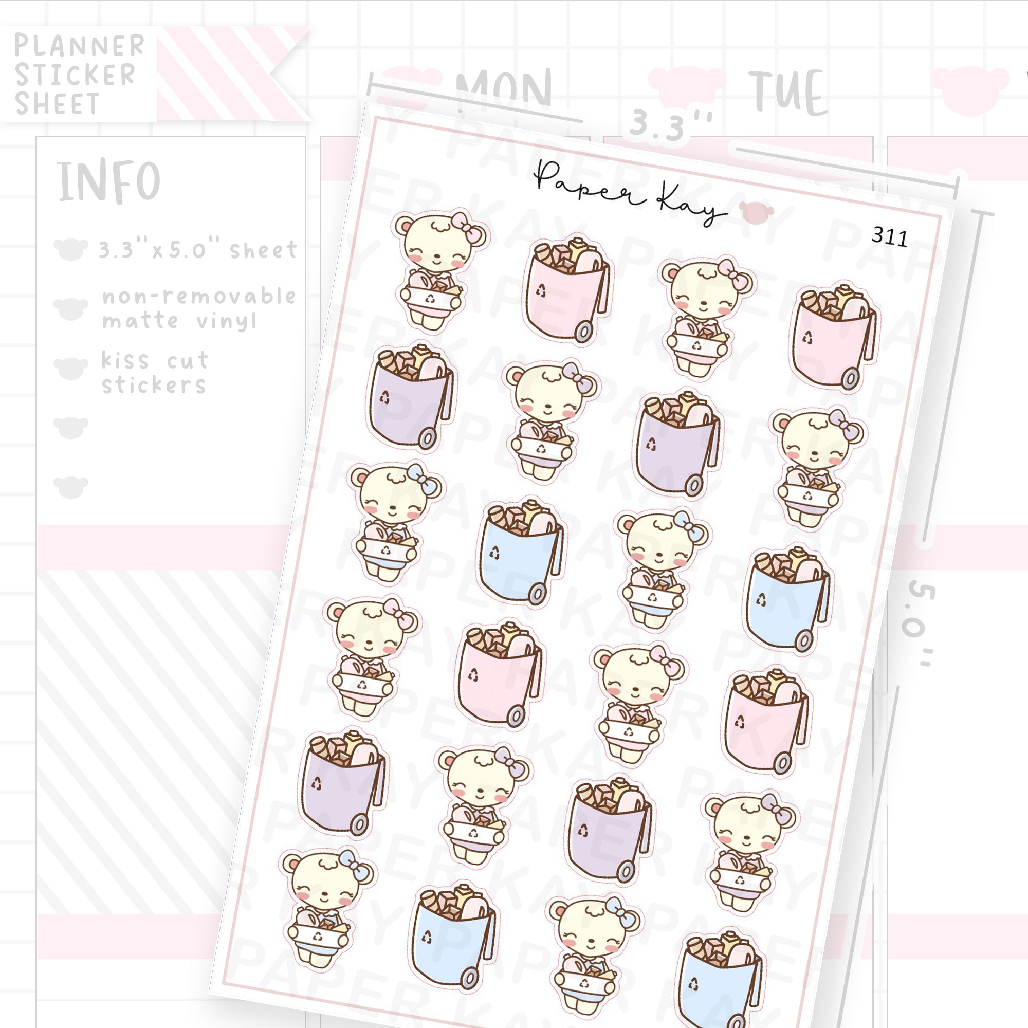 Recycle Bin Sticker Sheet
