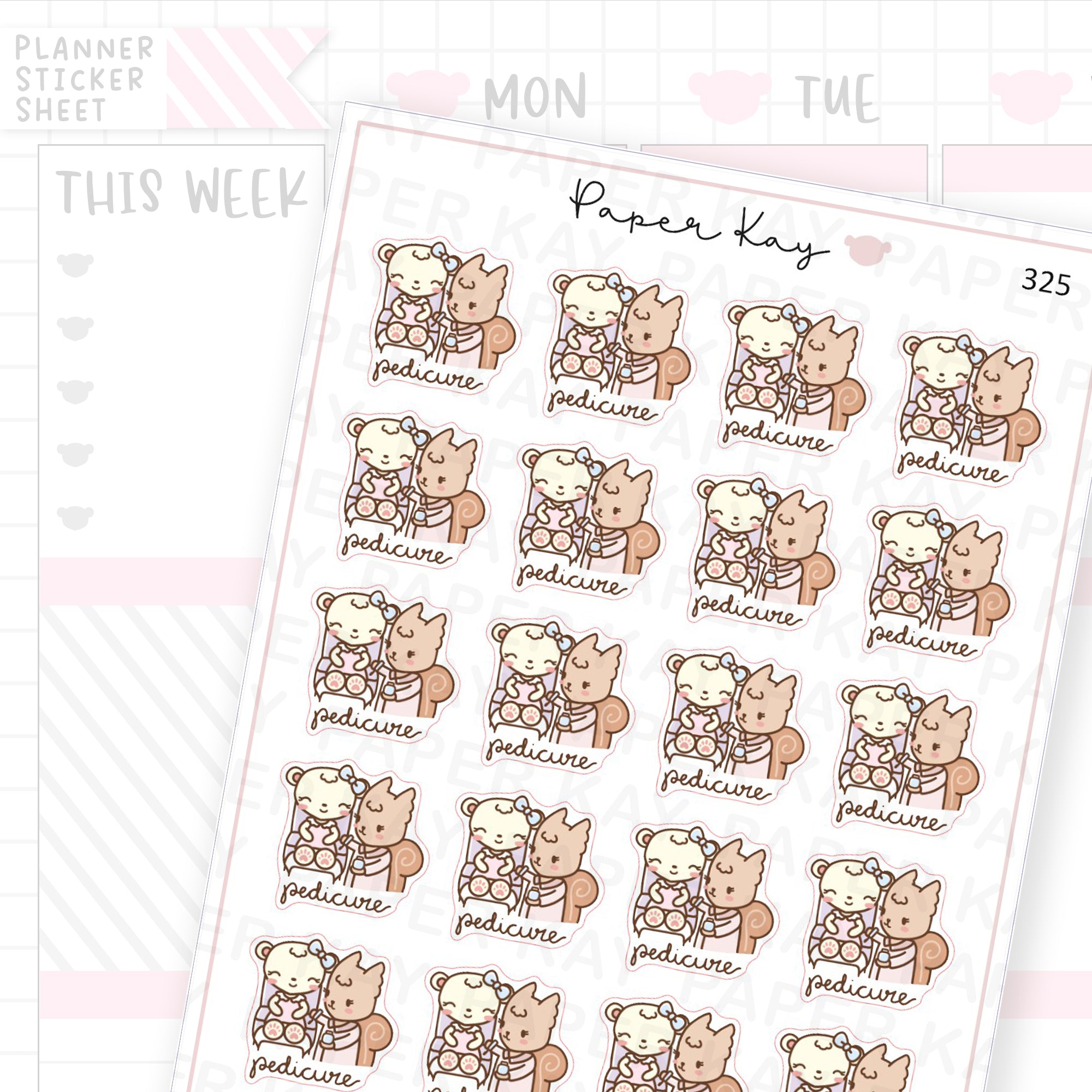 Pedicure Sticker Sheet