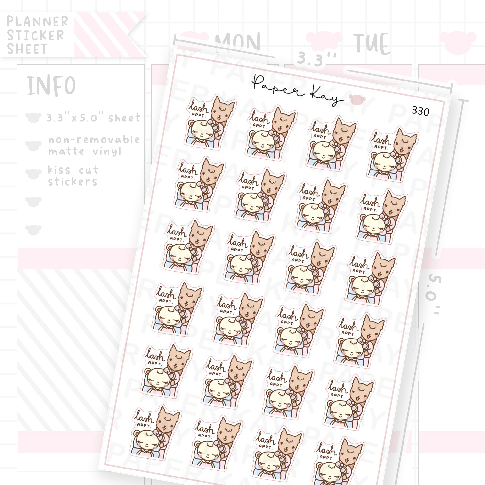 Lash Appointment Sticker Sheet