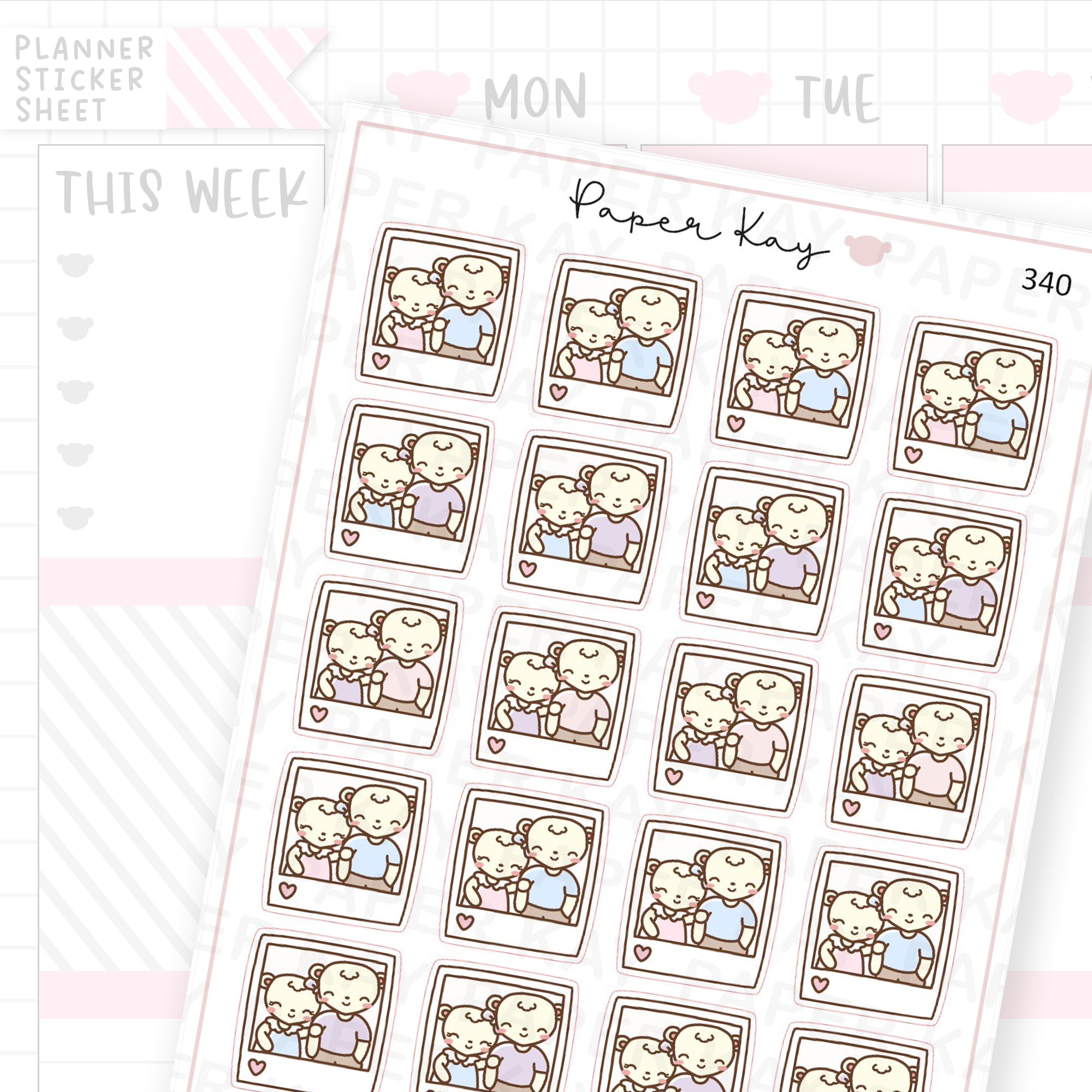 Couples Polaroid Sticker Sheet