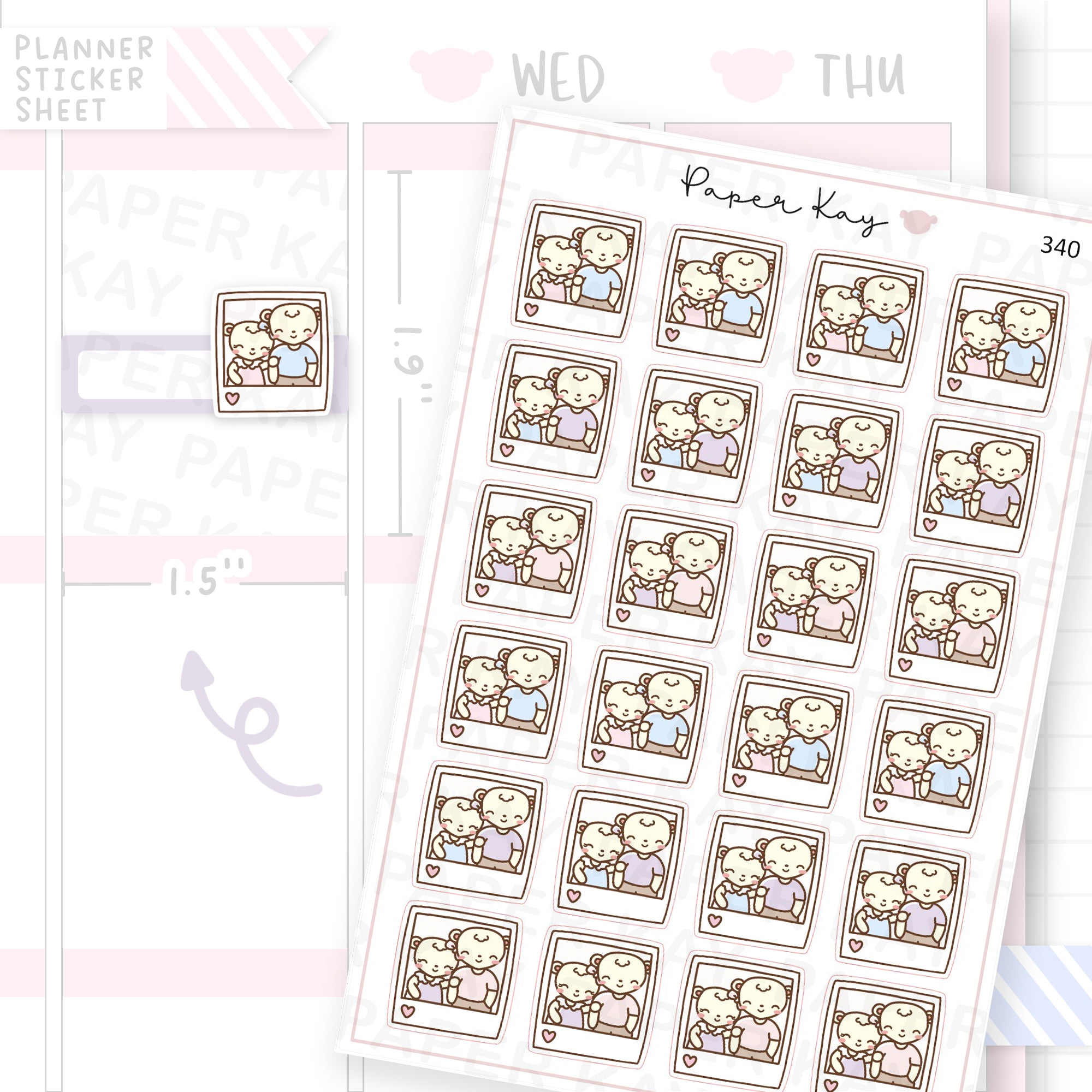 Couples Polaroid Sticker Sheet