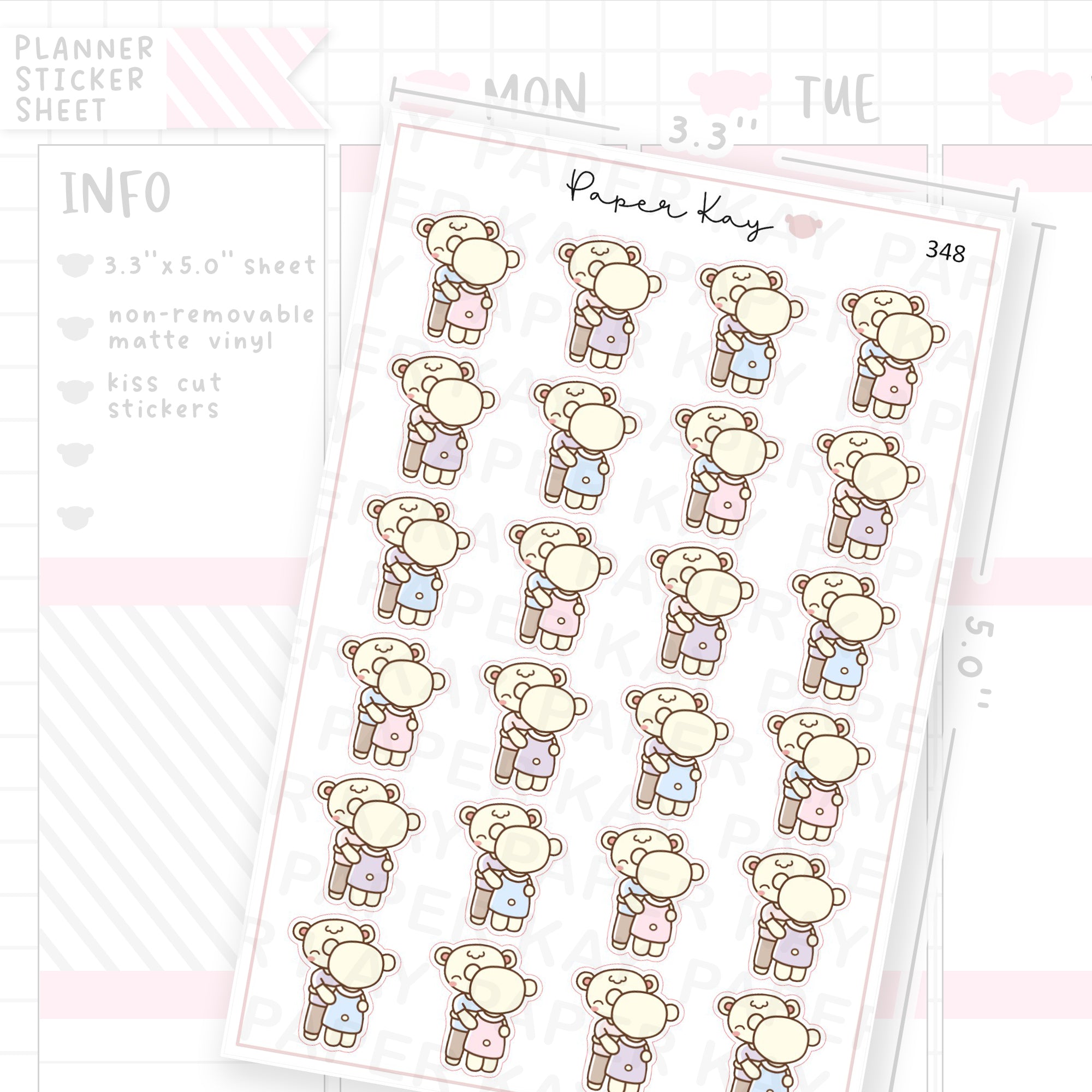 Couple Hugging Sticker Sheet