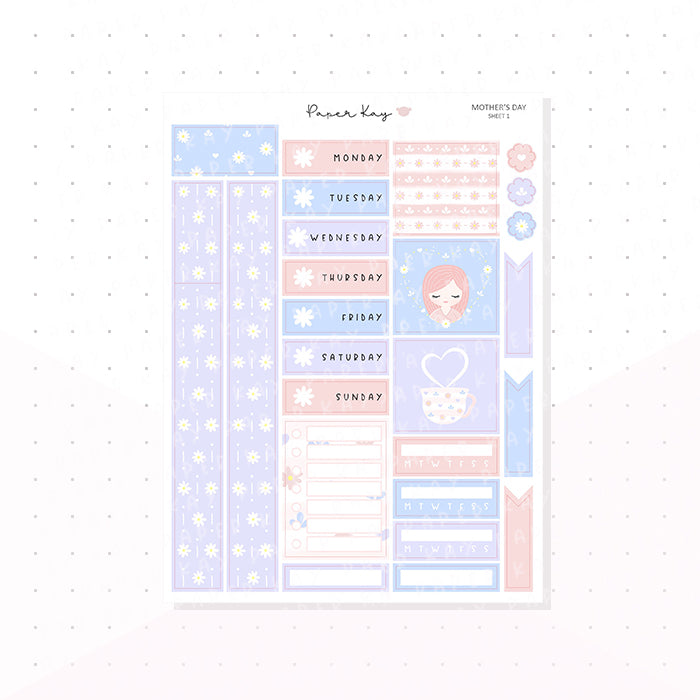 Mother's Day Hobonichi Cousin Kit - Planner Stickers