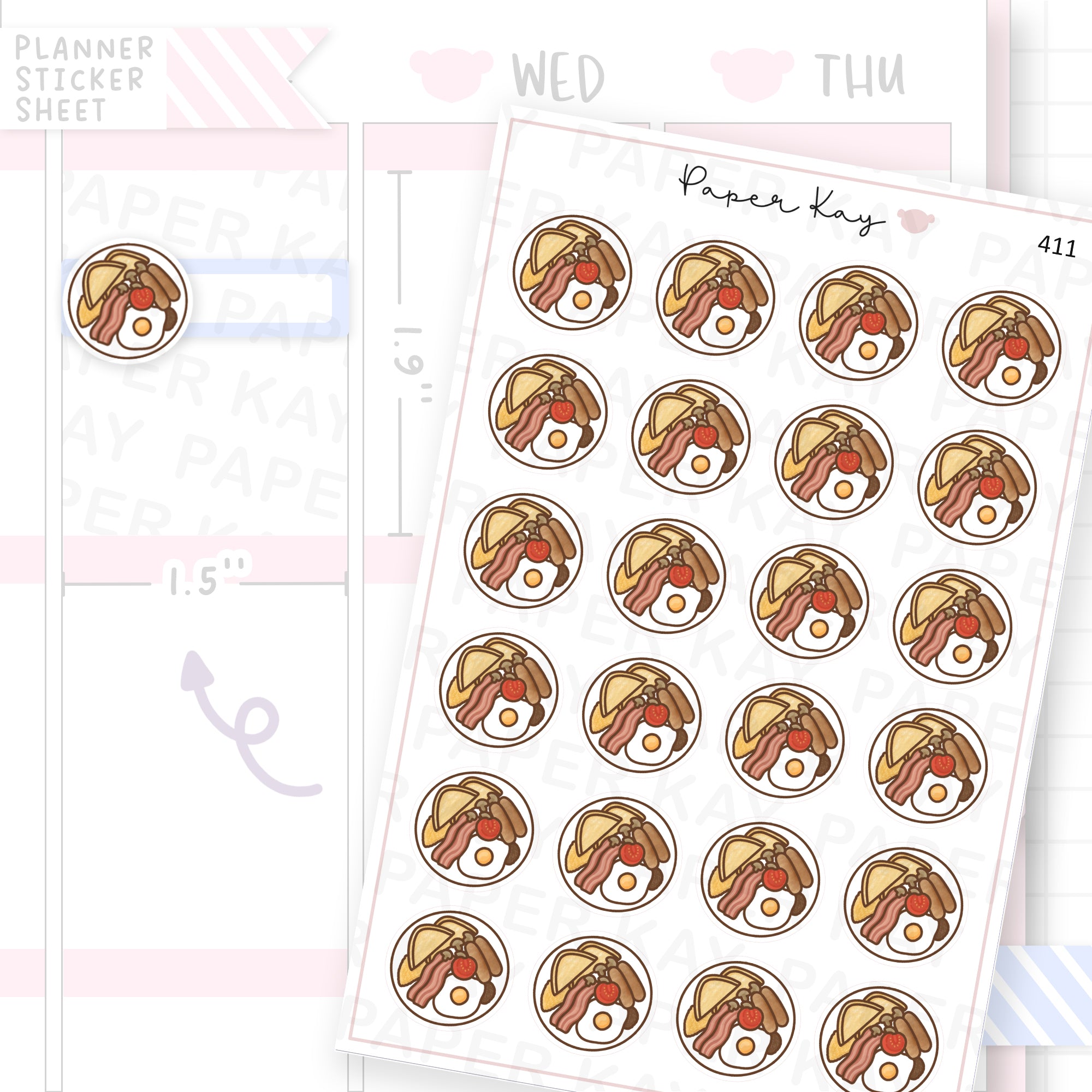 English Breakfast Sticker Sheet