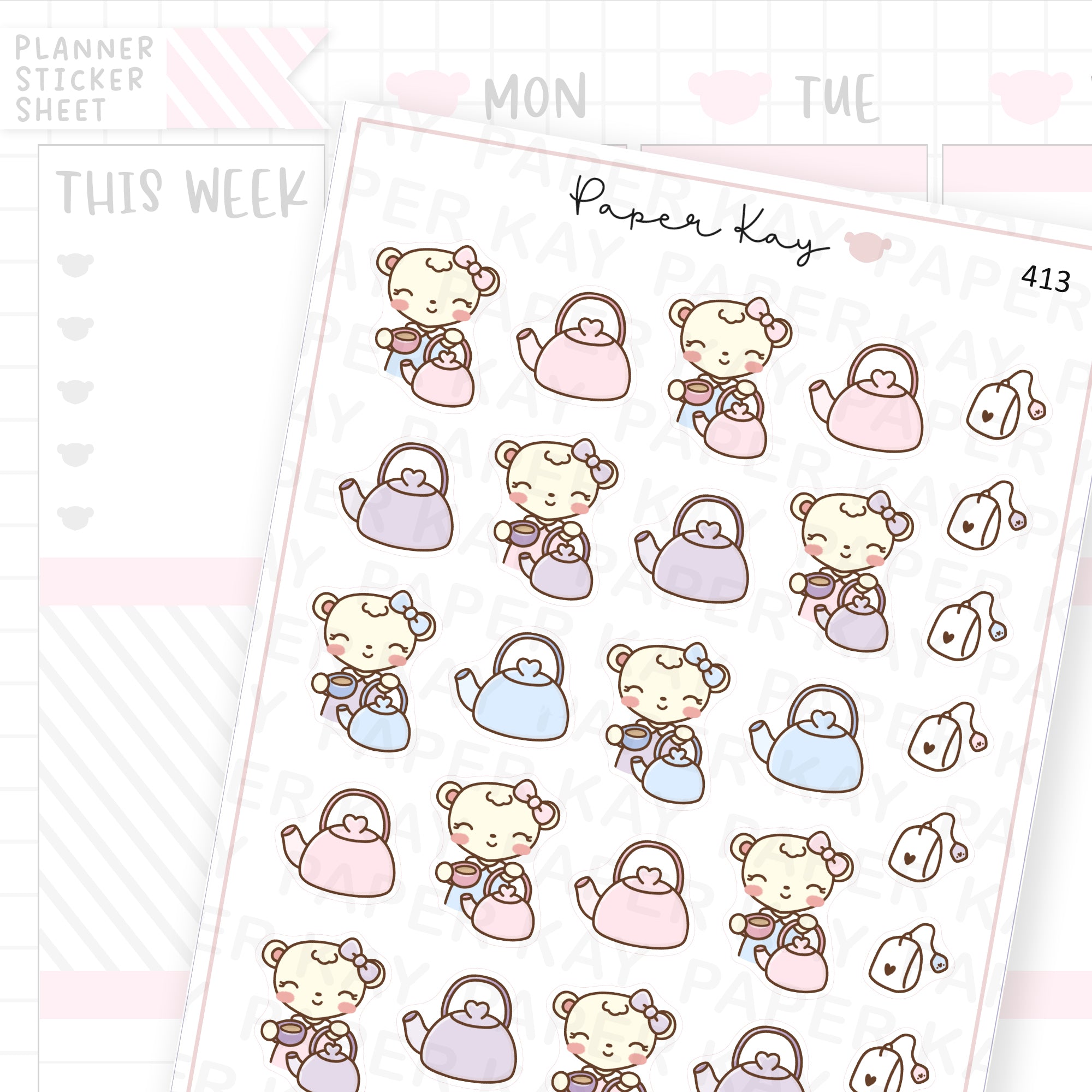 Tea Kettle Sticker Sheet