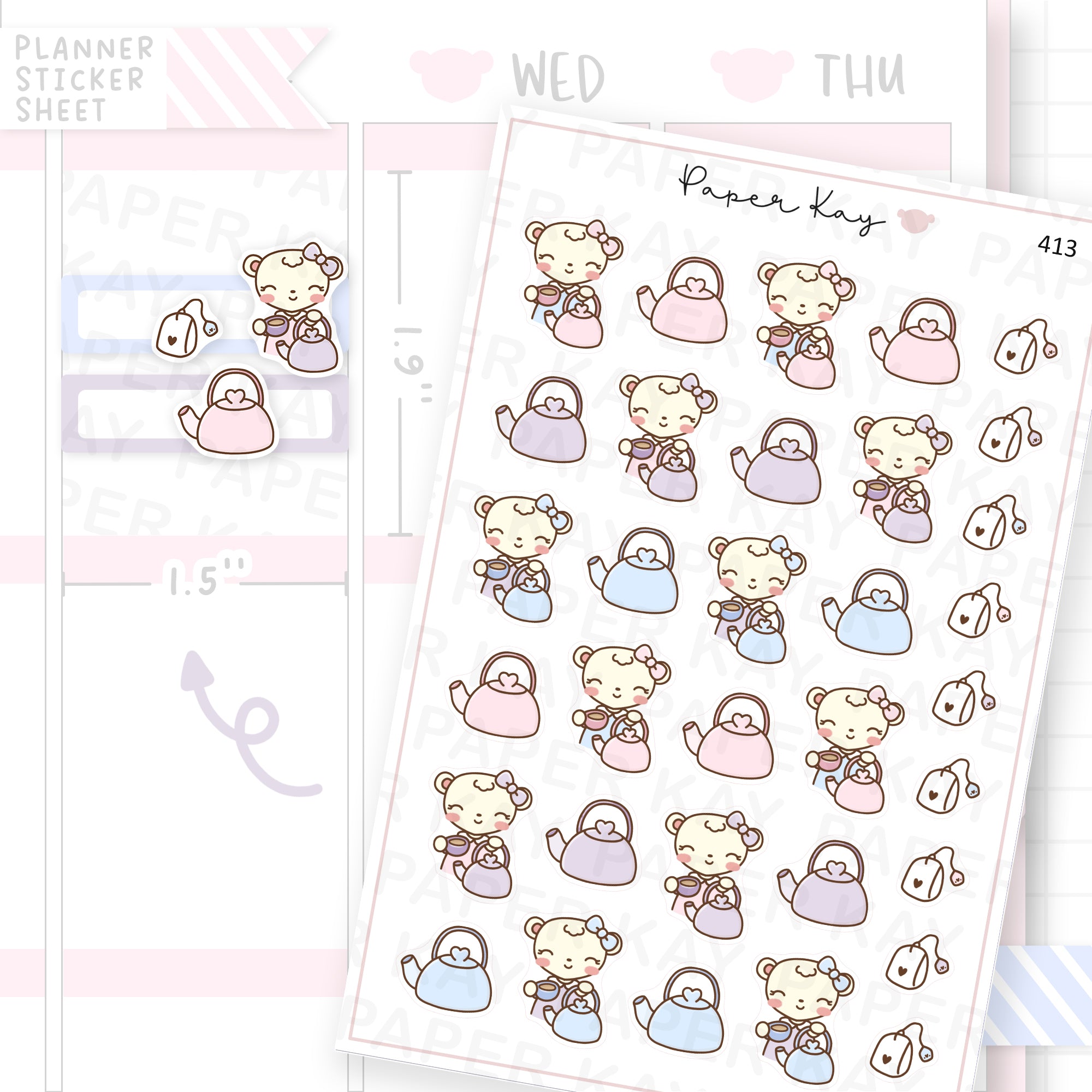 Tea Kettle Sticker Sheet