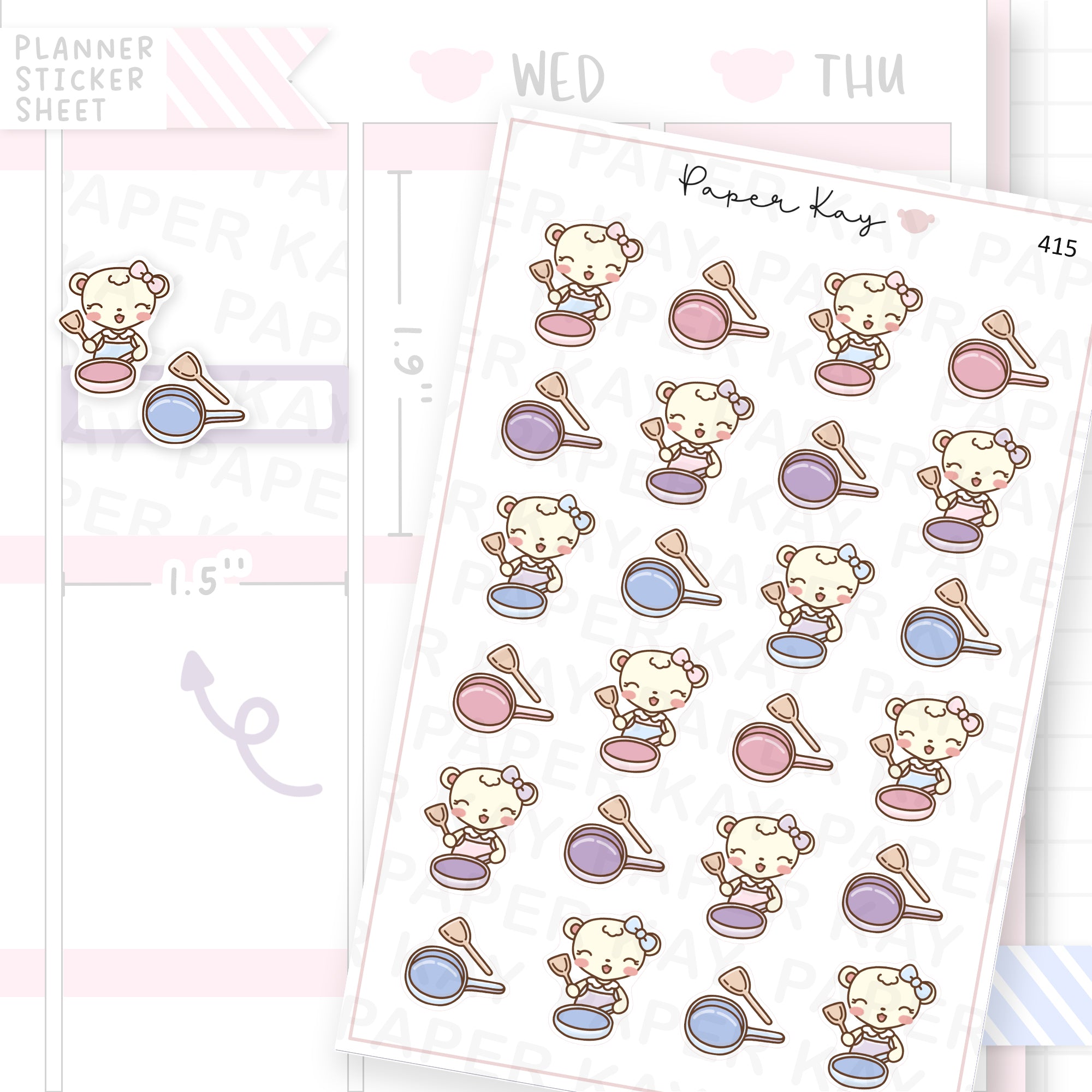 Frying Pan Sticker Sheet