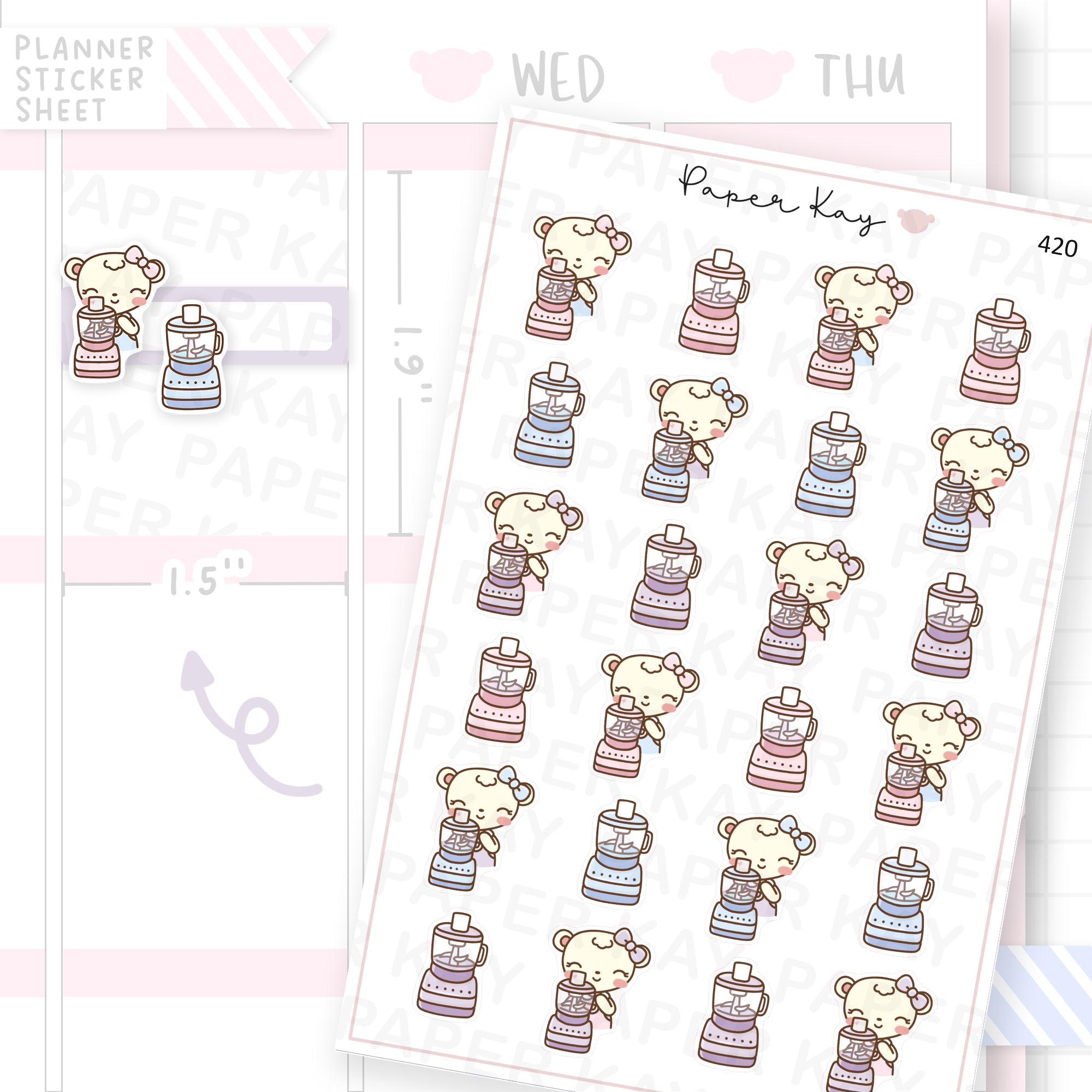 Food Processor Sticker Sheet