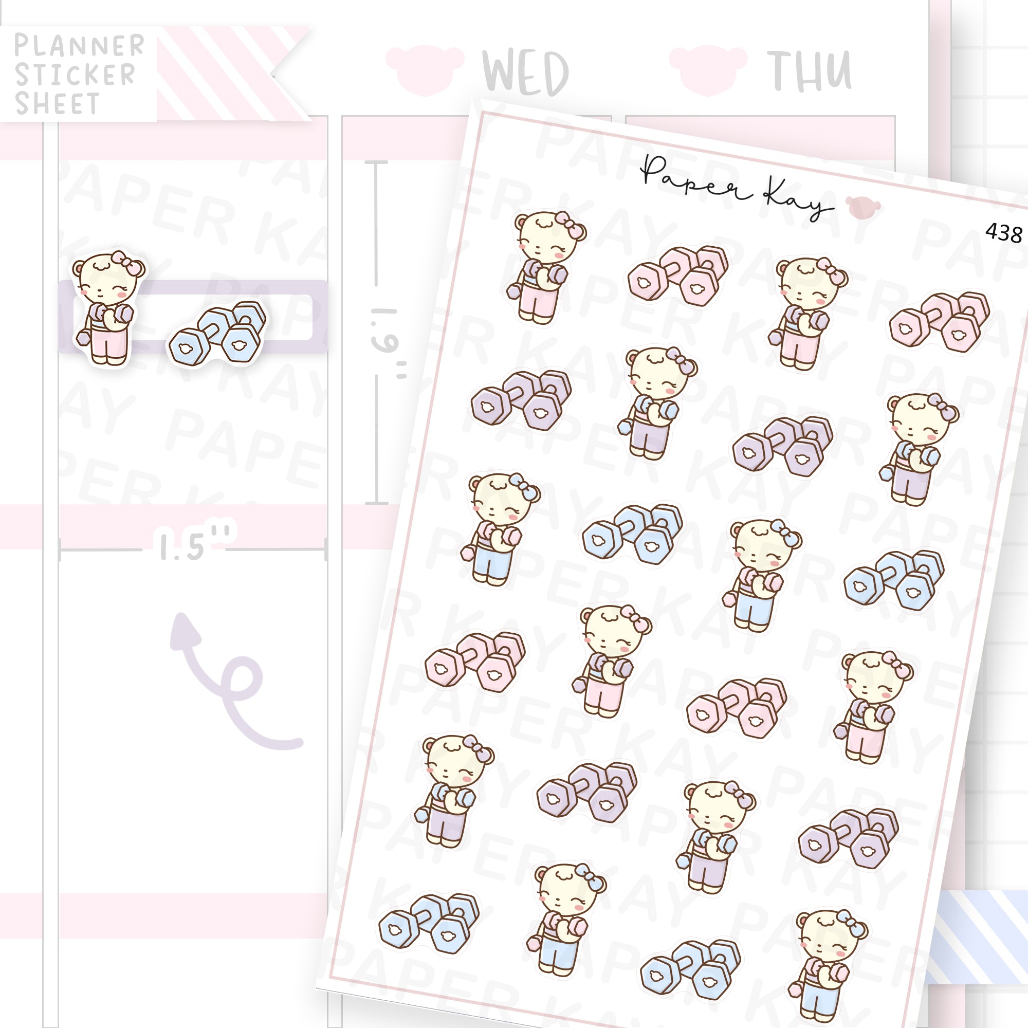 Dumbbell Sticker Sheet