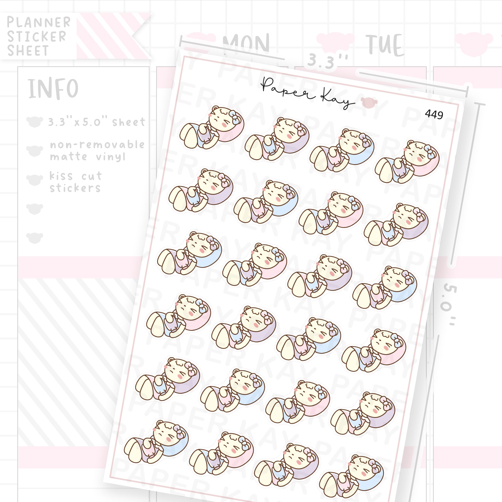 Stomach Ache/Cramps Sticker Sheet