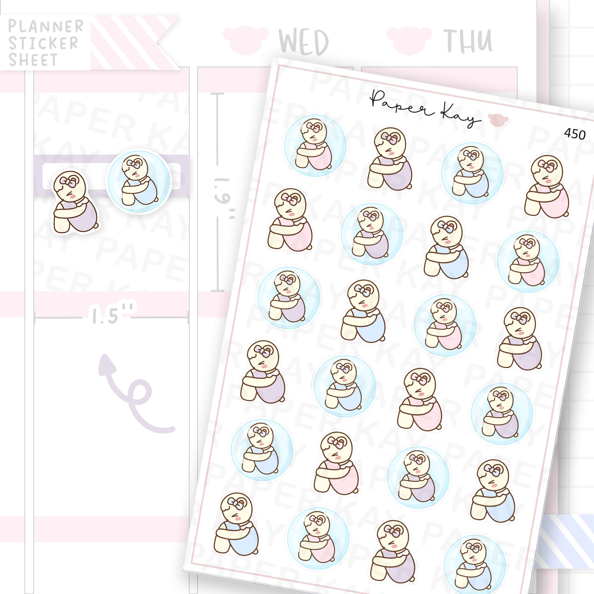 Safety Bubble/Isolation Sticker Sheet