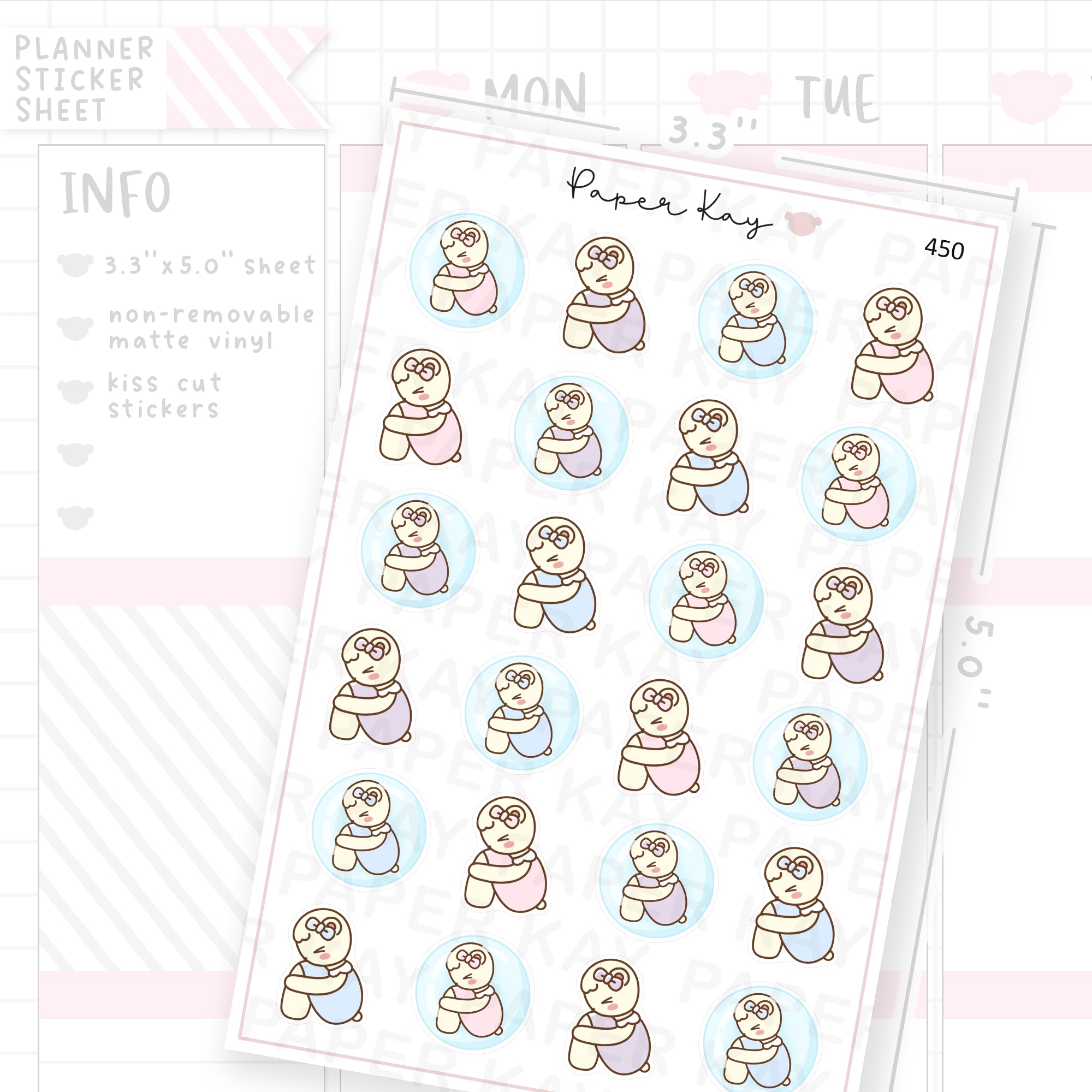 Safety Bubble/Isolation Sticker Sheet