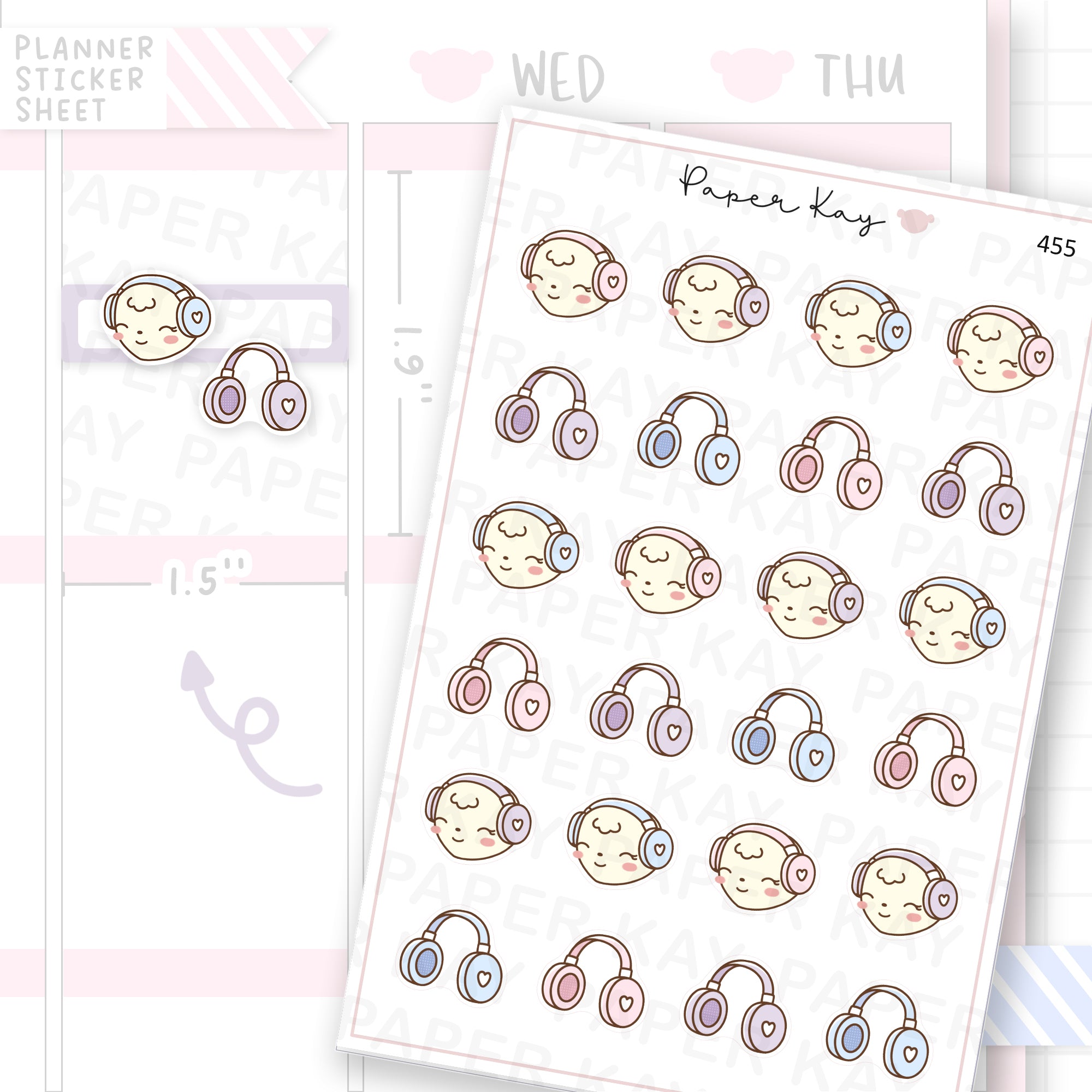 Headphone Sticker Sheet