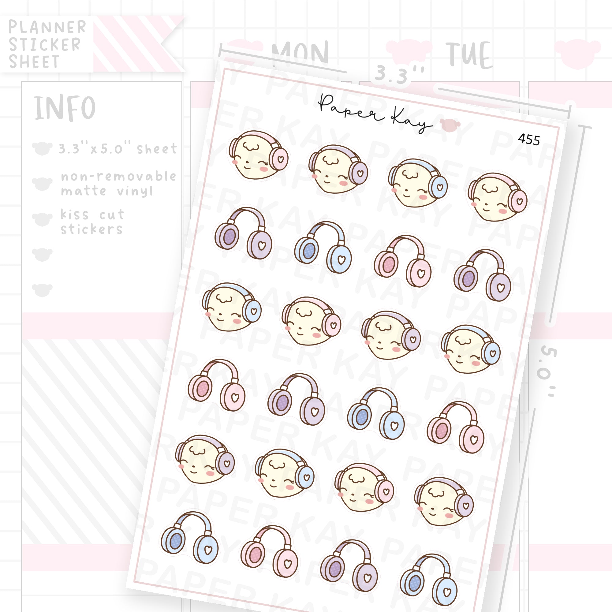 Headphone Sticker Sheet