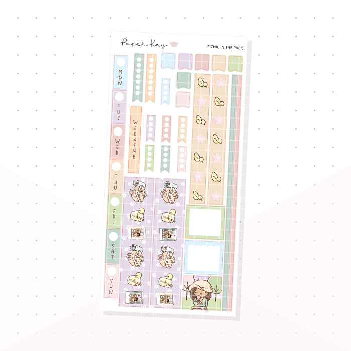 Picnic in the Park Hobonichi Weeks Kit - Planner Stickers