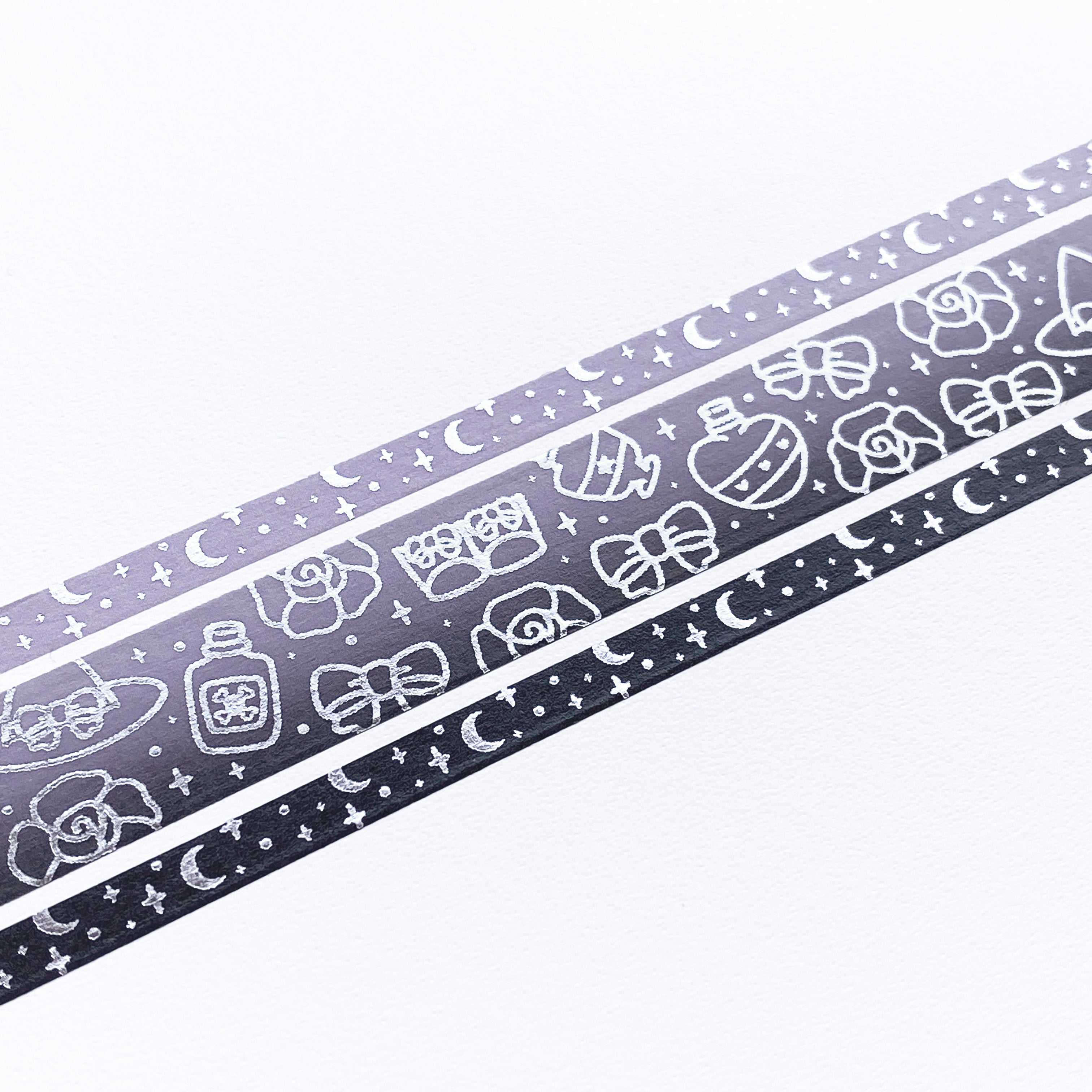Witchy 02 Washi Tape (Set of 3) - Silver Foil