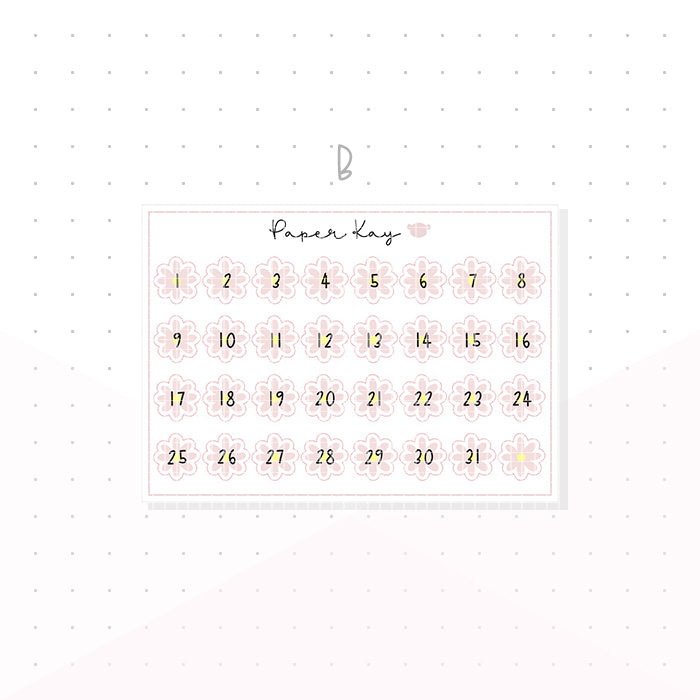 Mother's Day Daisy Date Dots - Planner Stickers
