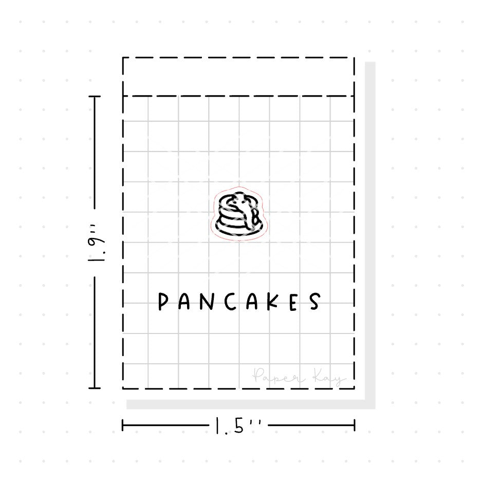 (PM113) Pancake - Tiny Minimal Icon Stickers