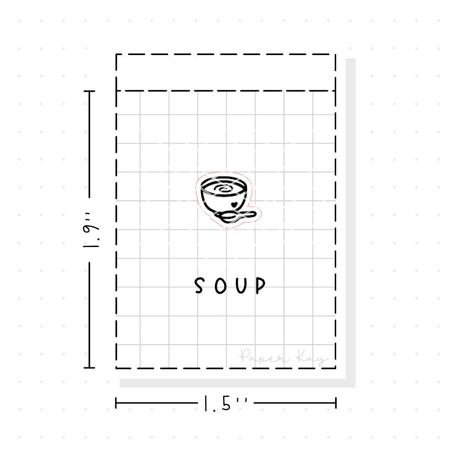 (PM118) Soup - Tiny Minimal Icon Stickers