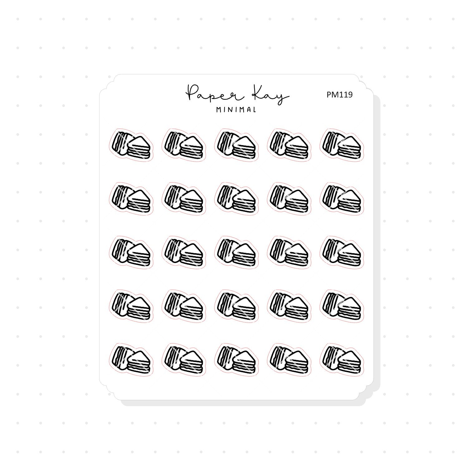 (PM119) Sandwich - Tiny Minimal Icon Stickers