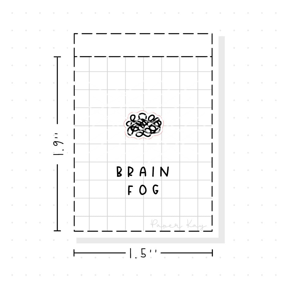 (PM131) Brain Fog - Tiny Minimal Icon Stickers