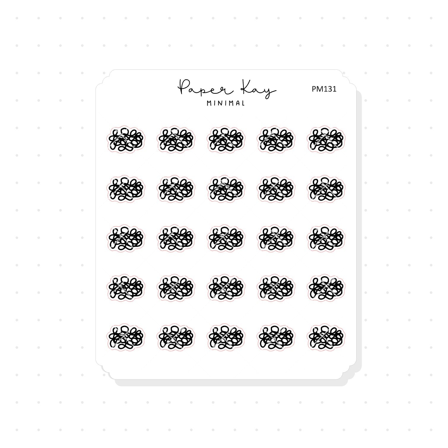 (PM131) Brain Fog - Tiny Minimal Icon Stickers