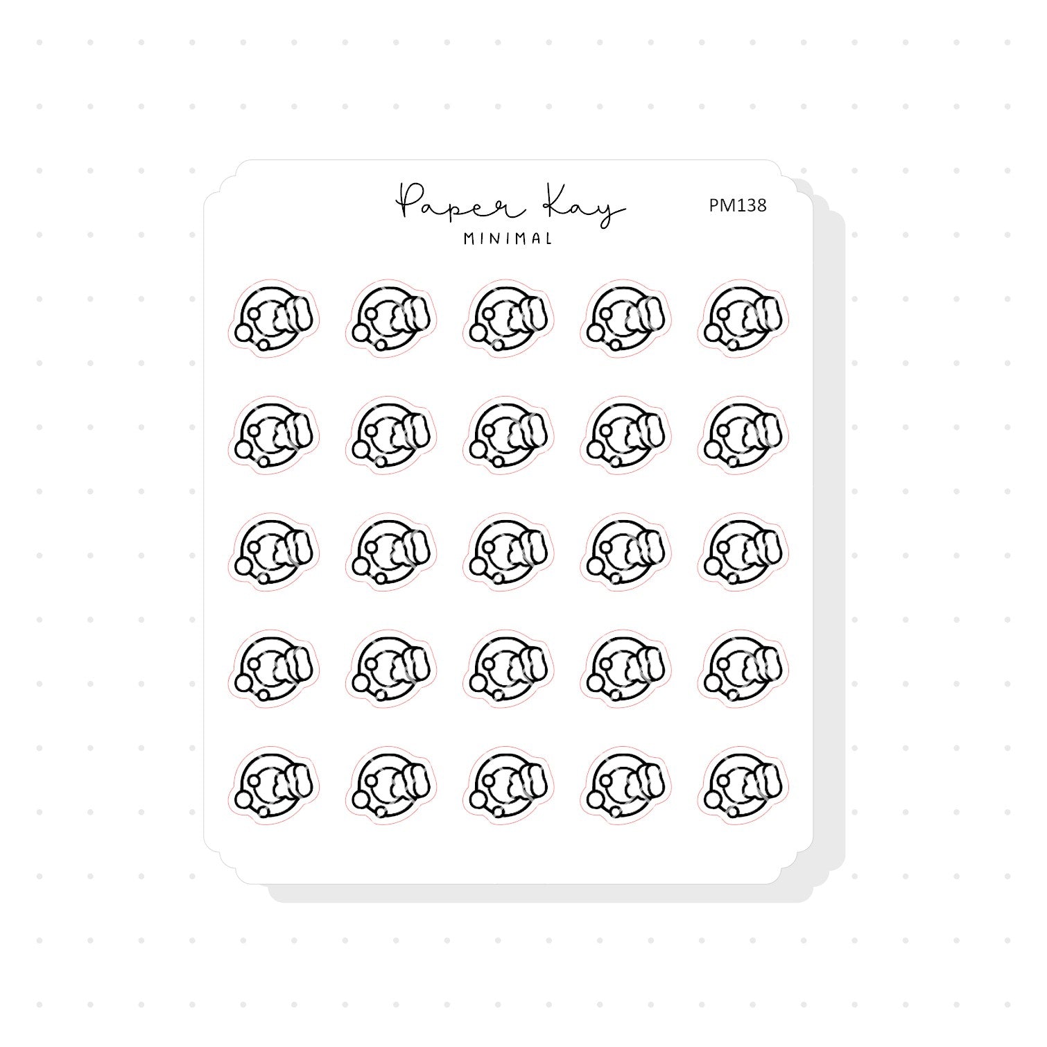 (PM138) Wash Dishes - Tiny Minimal Icon Stickers