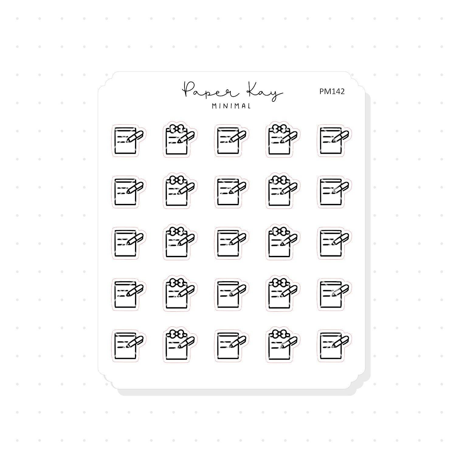 (PM142) Notes - Tiny Minimal Icon Stickers
