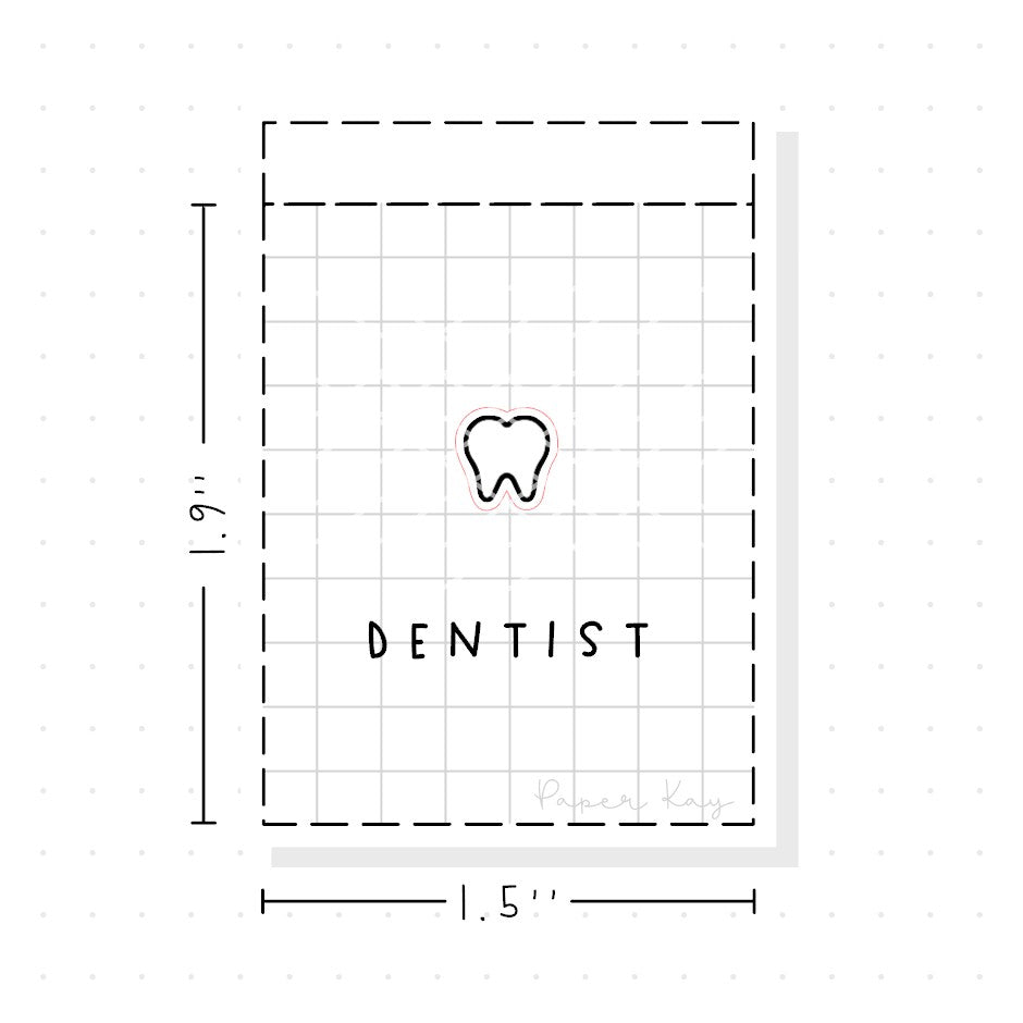 (PM155) Dentist - Tiny Minimal Icon Stickers