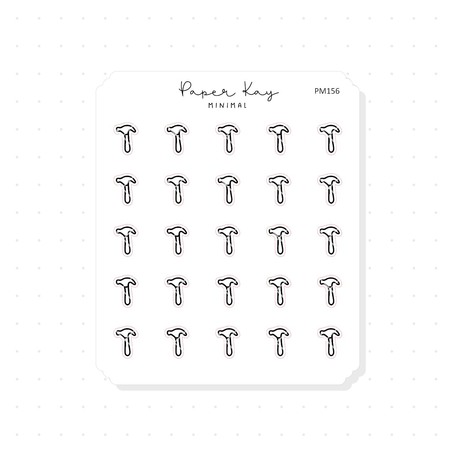 (PM156) Hammer - Tiny Minimal Icon Stickers