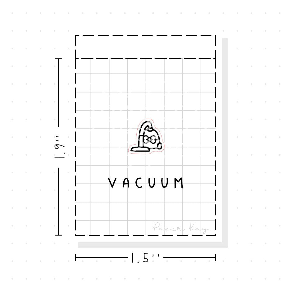 (PM158) Vacuum - Tiny Minimal Icon Stickers